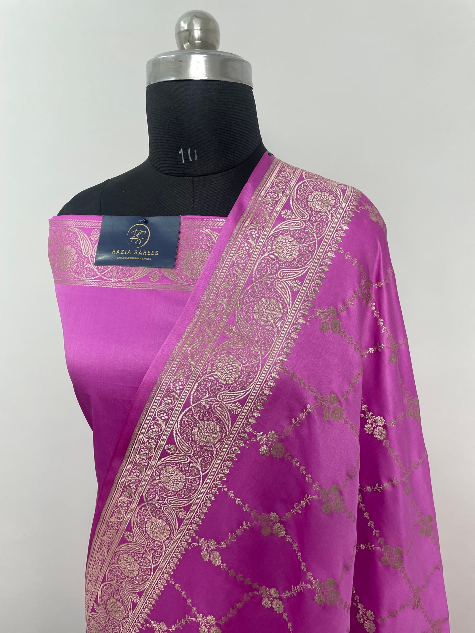 Pink Jaal Mashru Katan Silk Saree