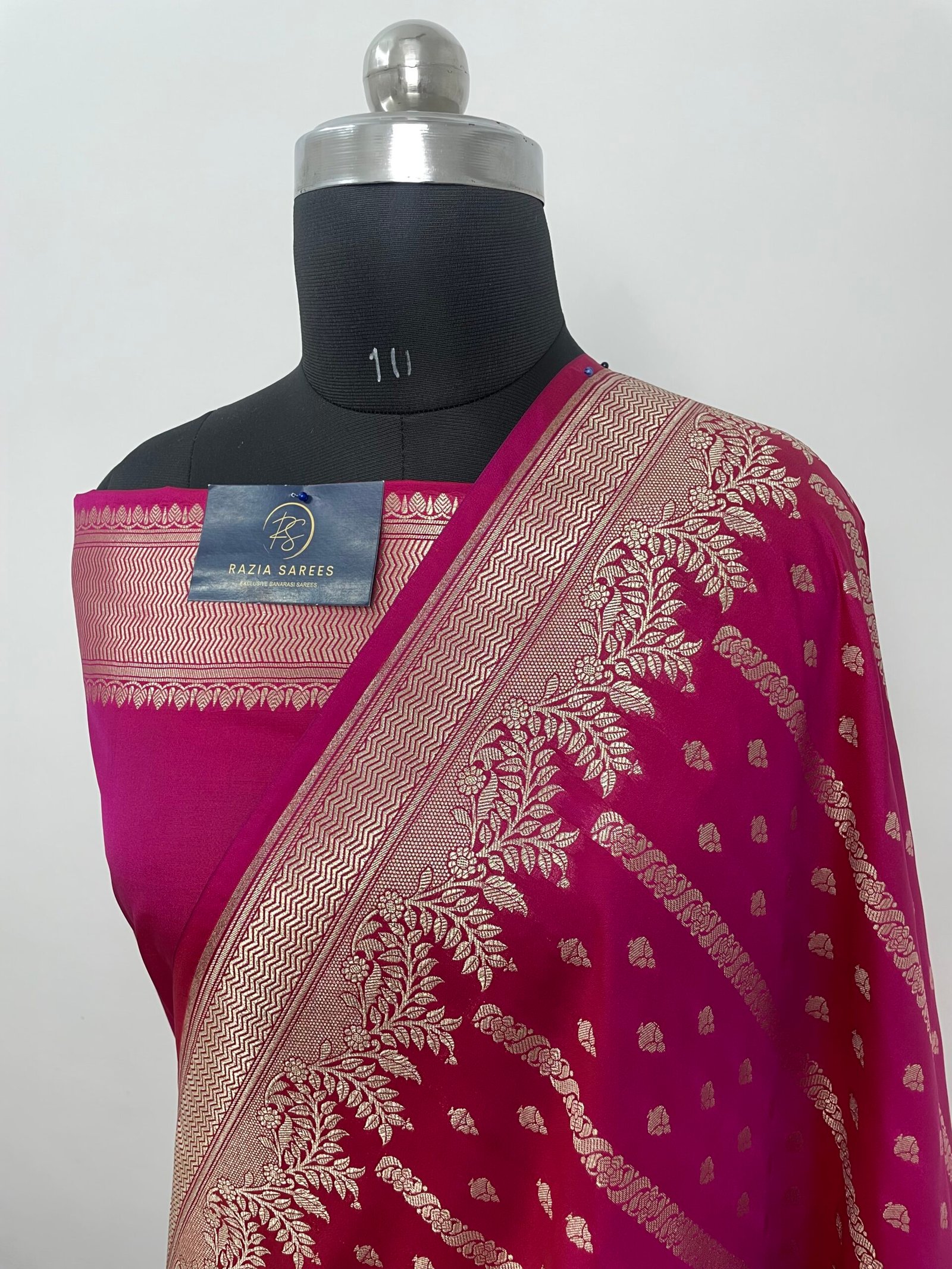 B. Rani Booti Premium Katan Silk Saree