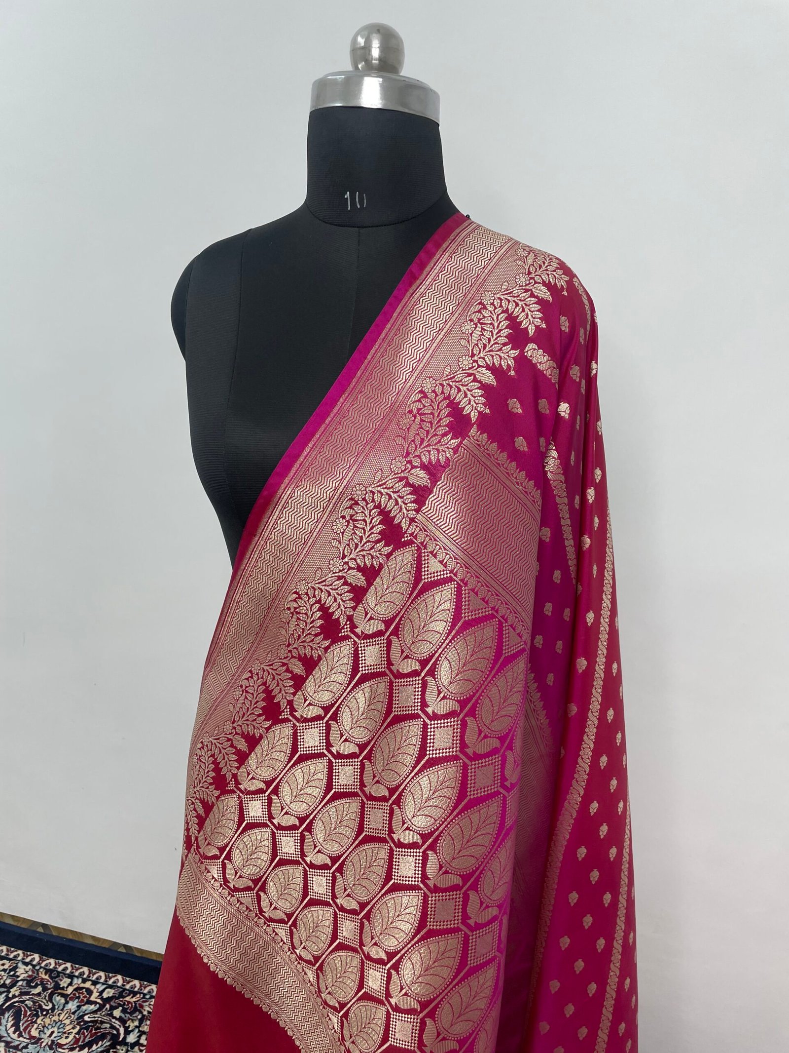 B. Rani Booti Premium Katan Silk Saree - Image 3