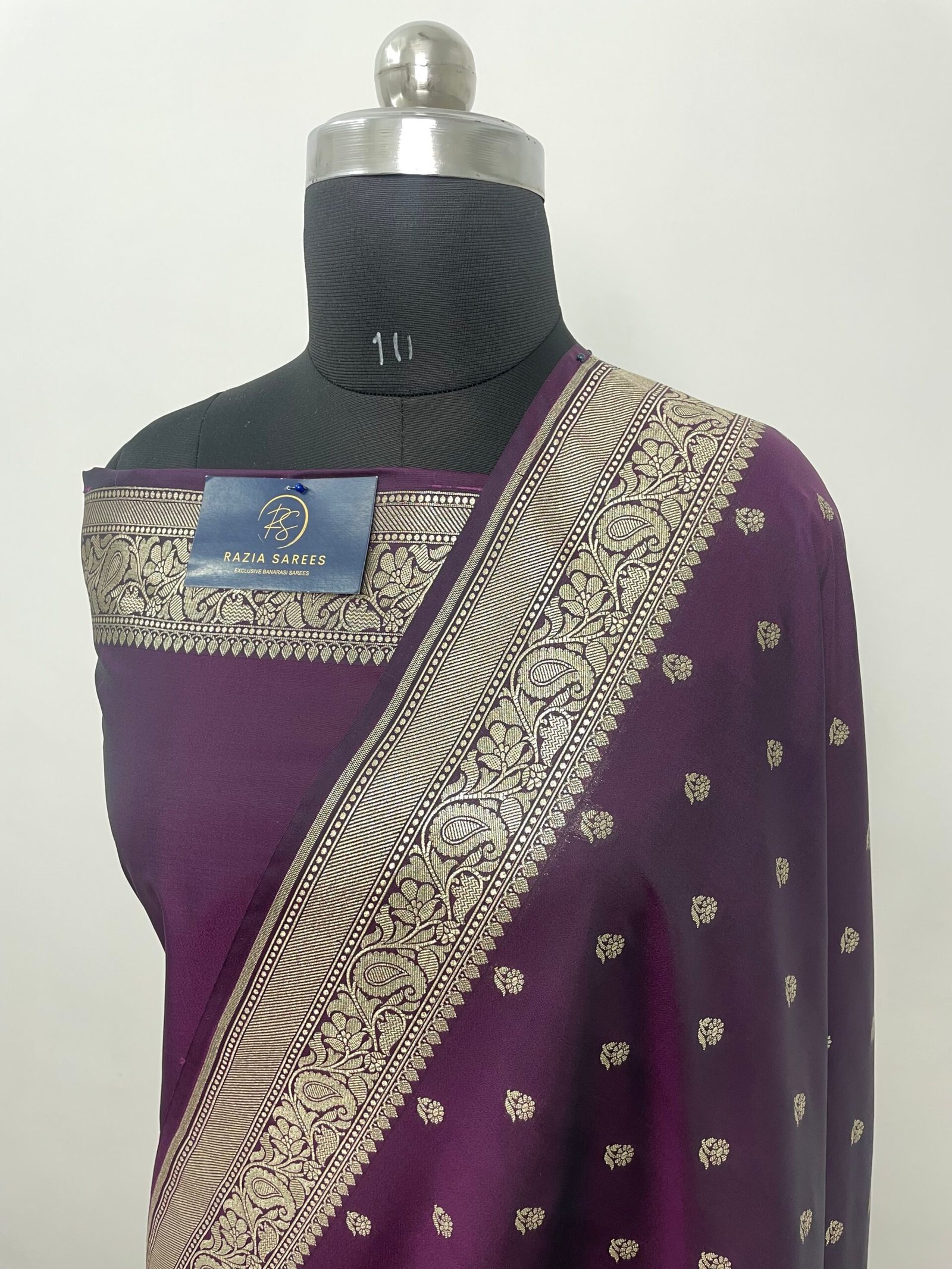 Purple Booti Premium Katan Silk Saree