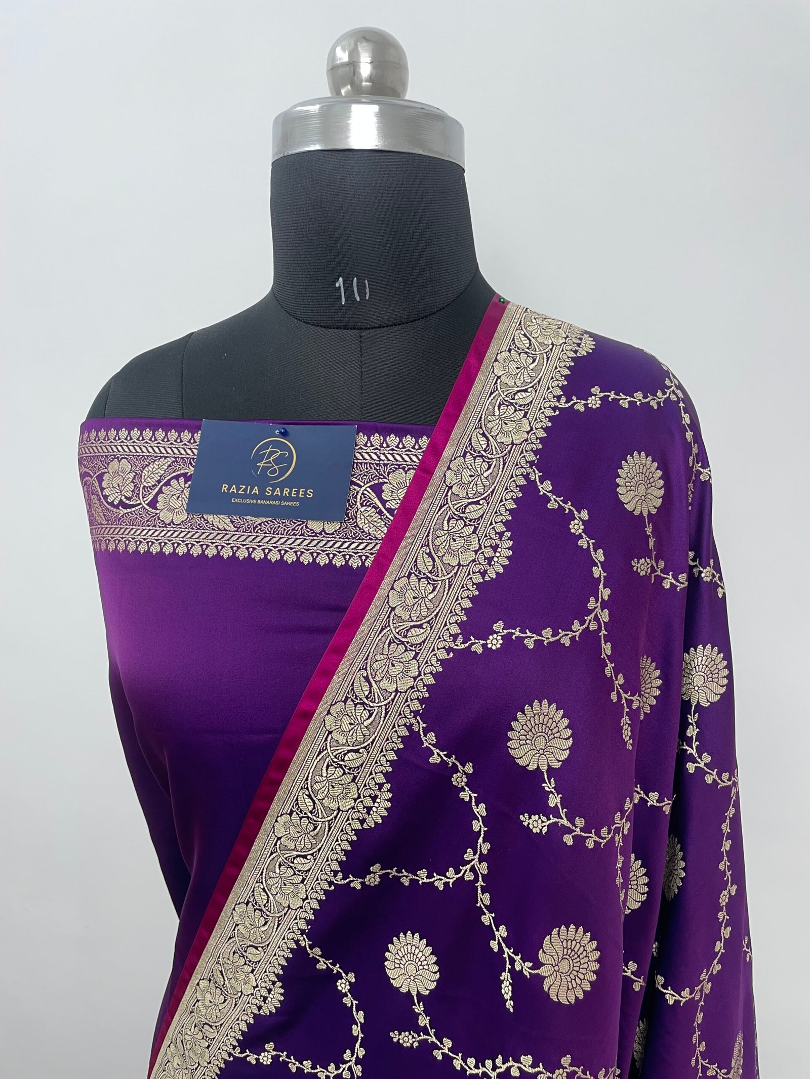 Begani Jaal Mashru Katan Silk Saree