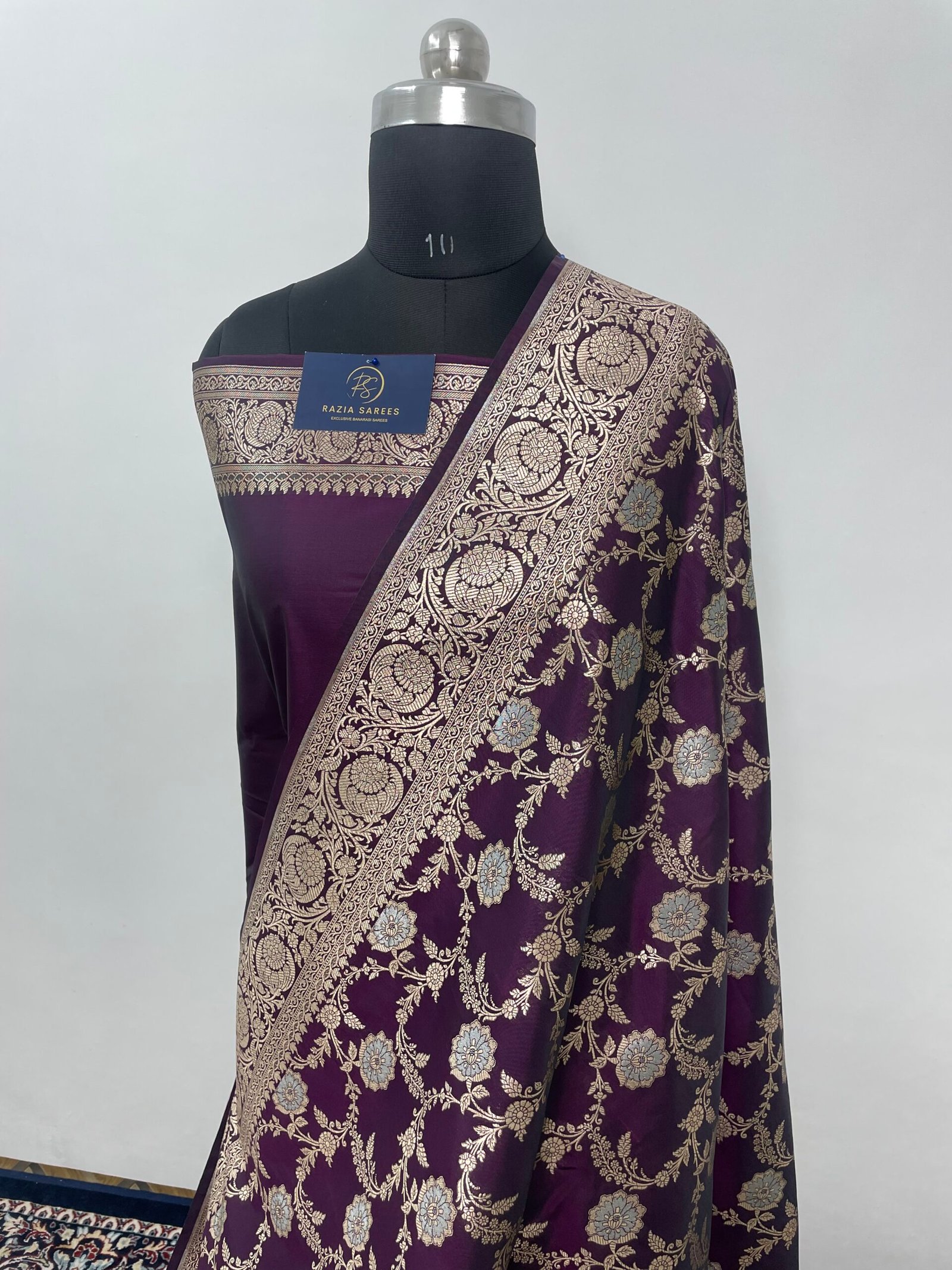 A8. Majanta Premium Katan Silk Saree - Image 2