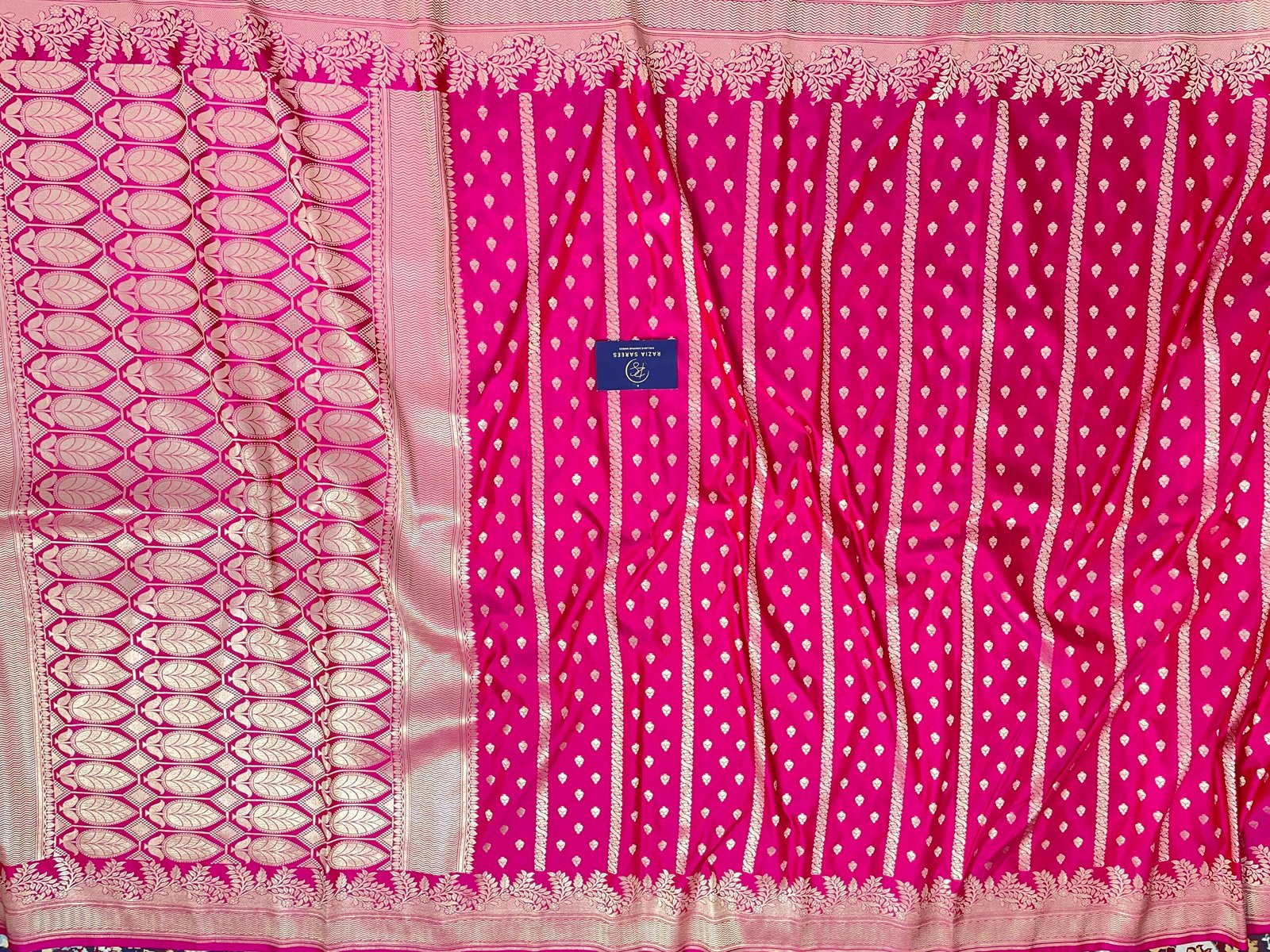 B. Rani Booti Premium Katan Silk Saree - Image 4