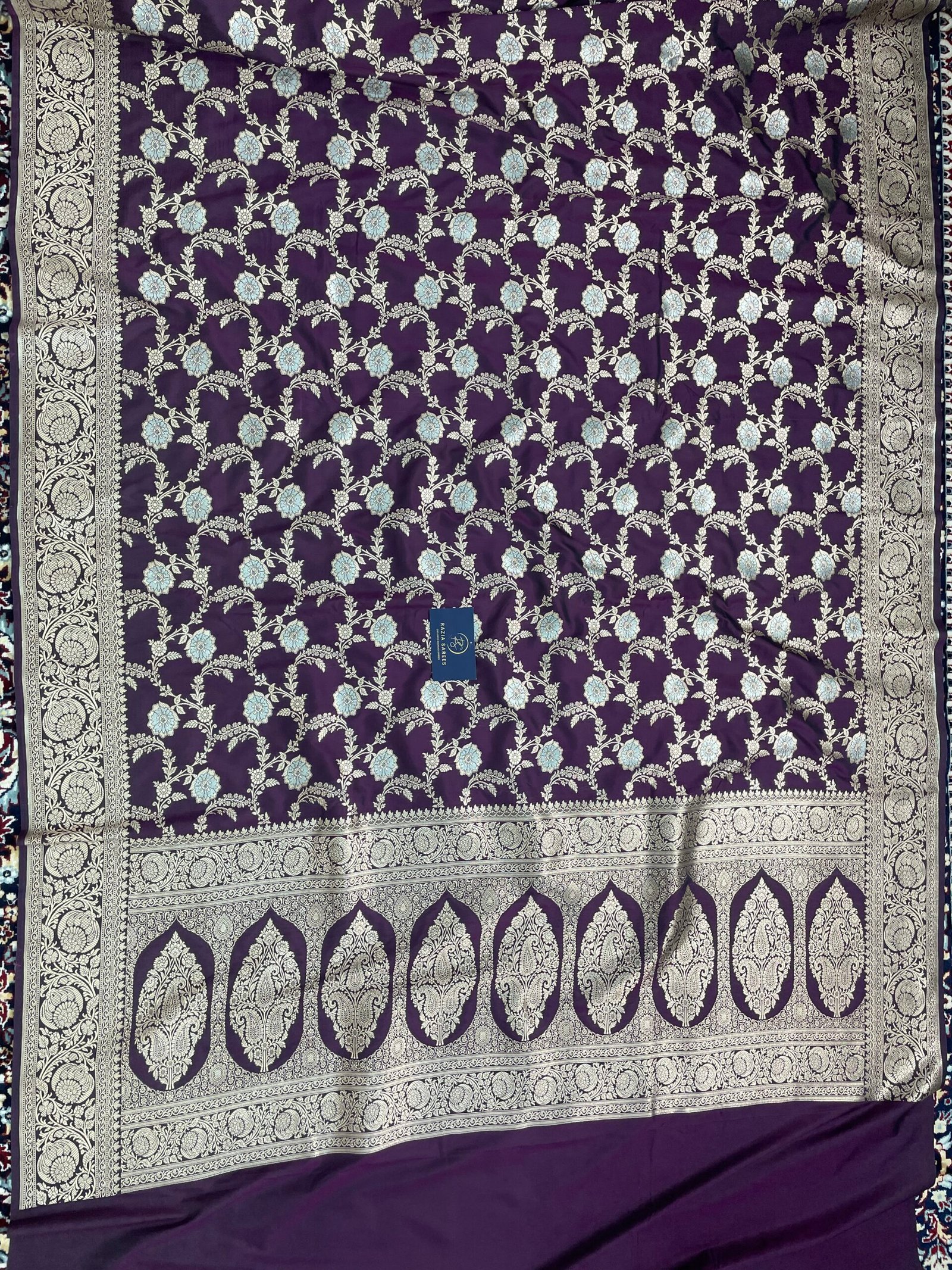 A8. Majanta Premium Katan Silk Saree - Image 4