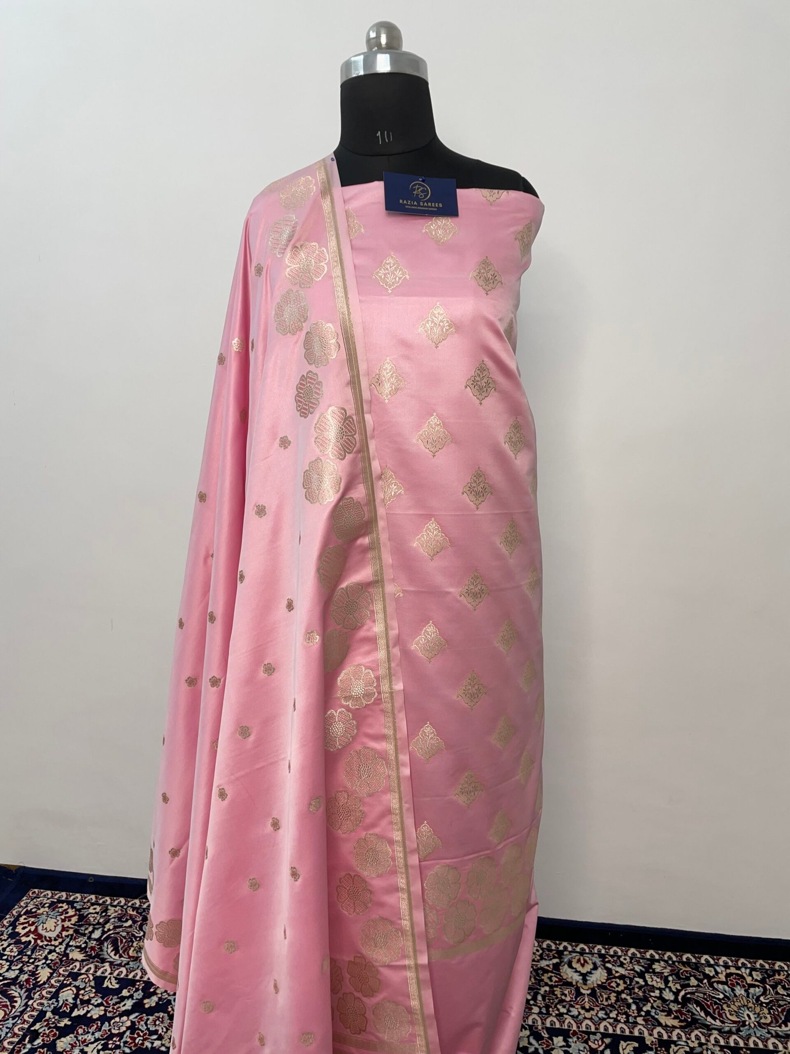 Pink Premium Mashru Katan Suit - Image 2