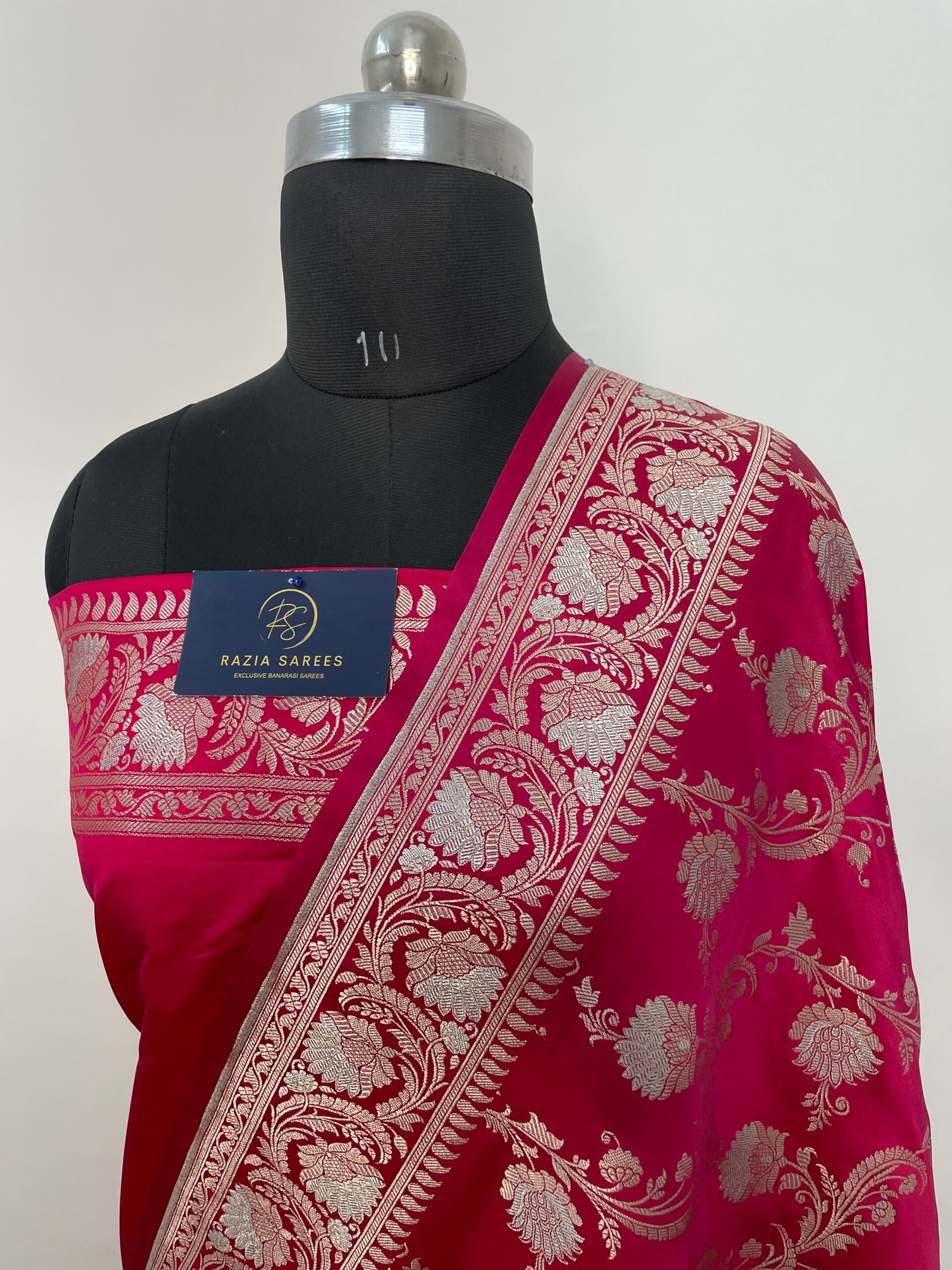 Strawberry Pink Meenakari Mashru Katan Silk Saree