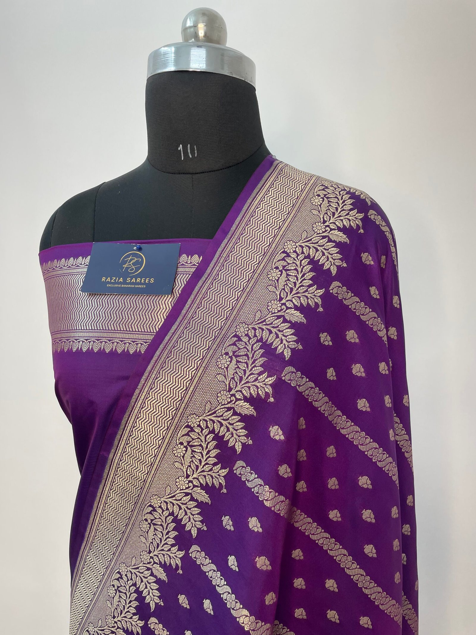 Begani Booti Premium Katan Silk Saree