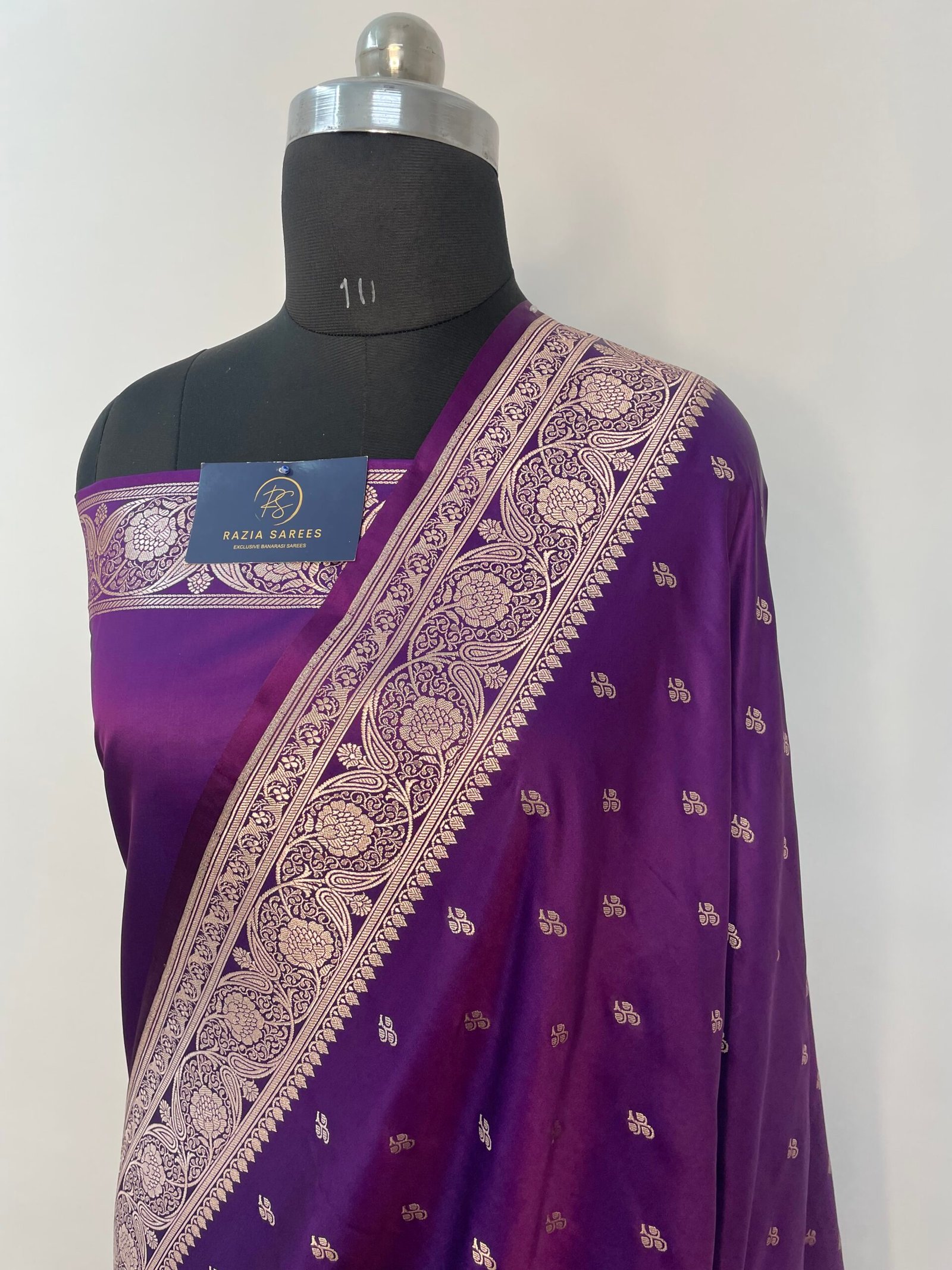 Begani Booti Mashru Katan Silk Saree