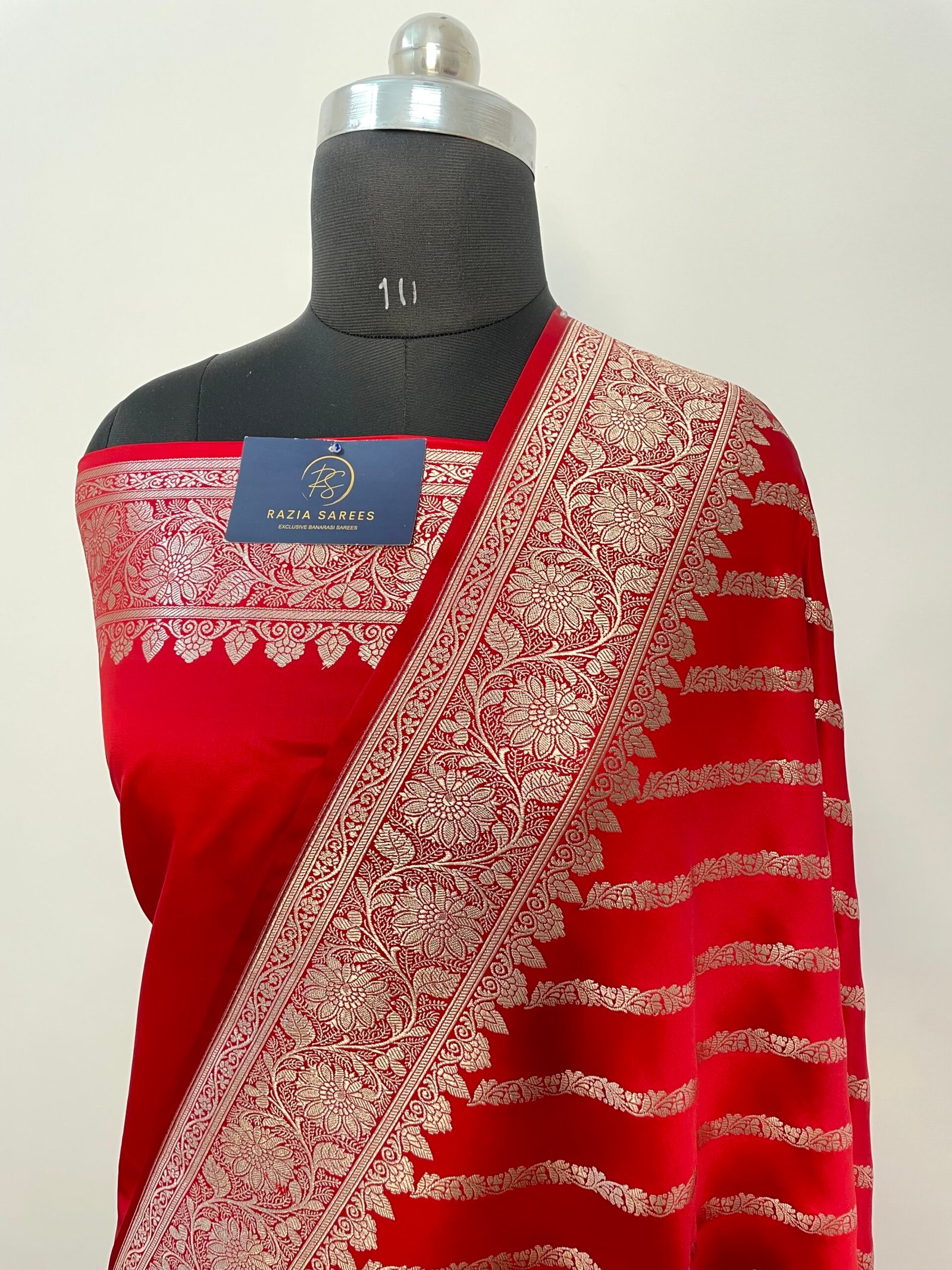 Red Aada Mashru Katan Silk Saree