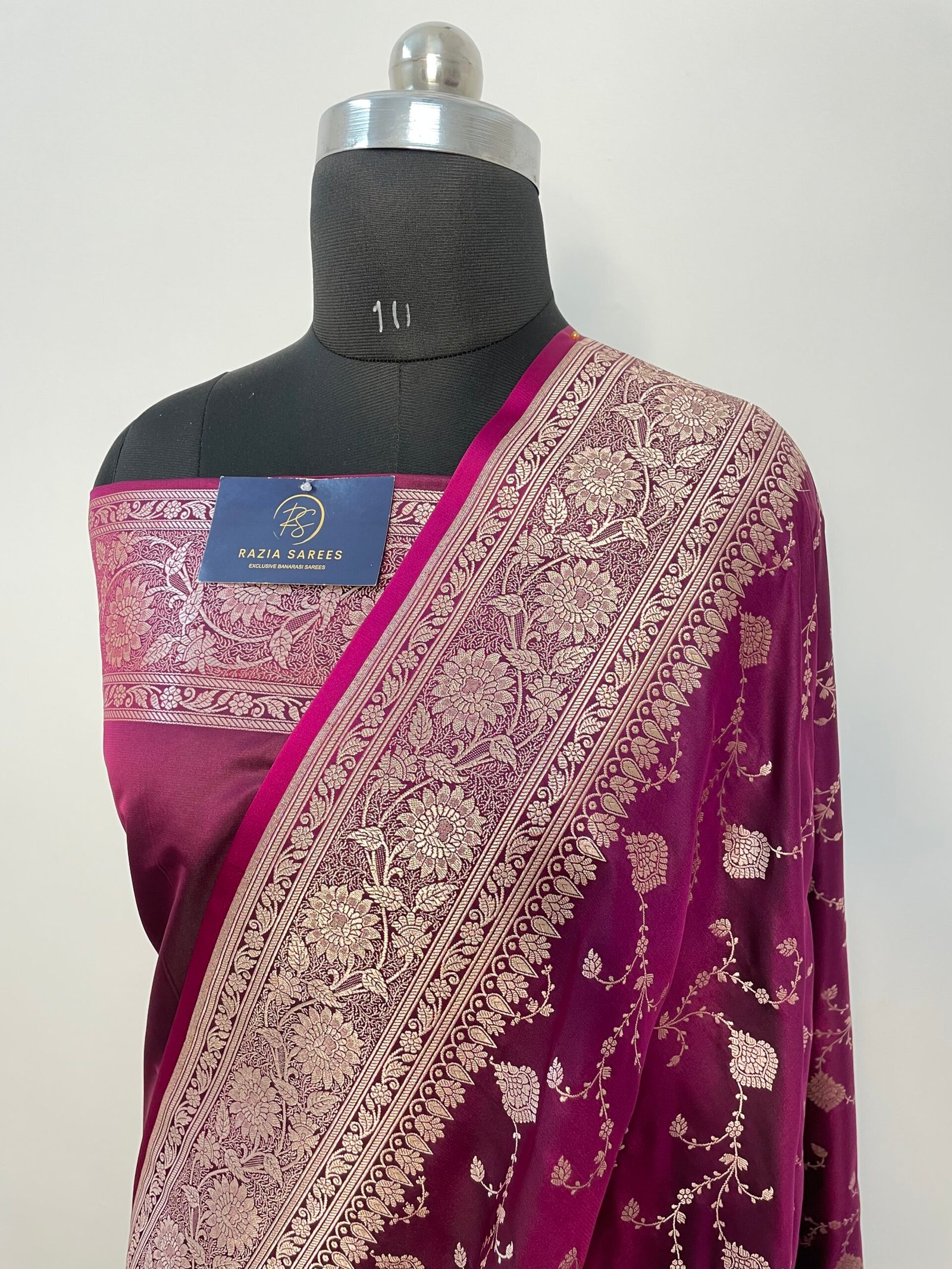 Purple Jaal Mashru Katan Silk Saree
