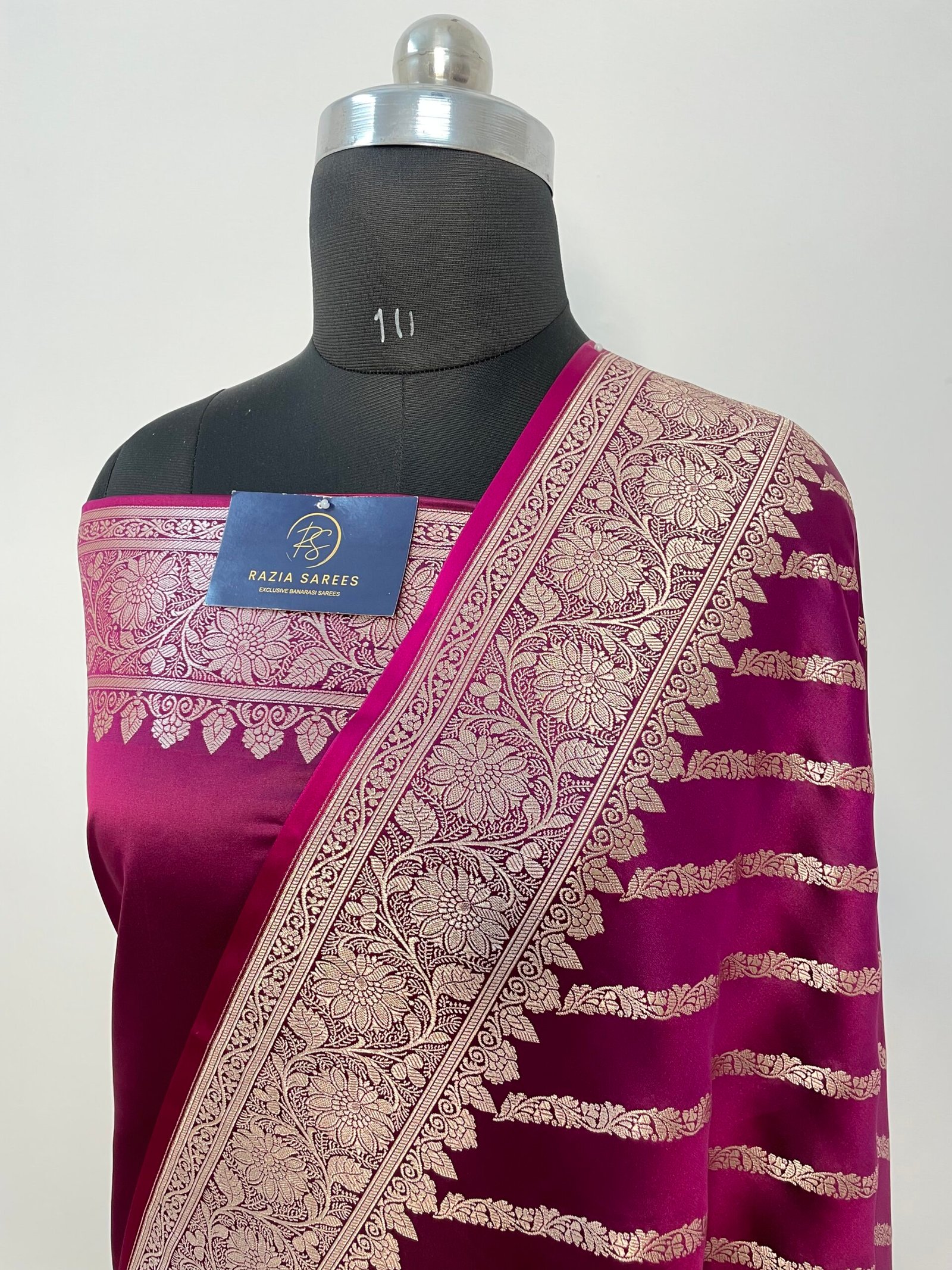 Purple Aada Mashru Katan Silk Saree