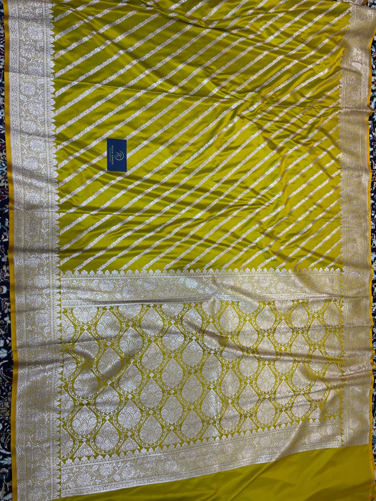 Liril Green Aada Mashru Katan Silk Saree - Image 4