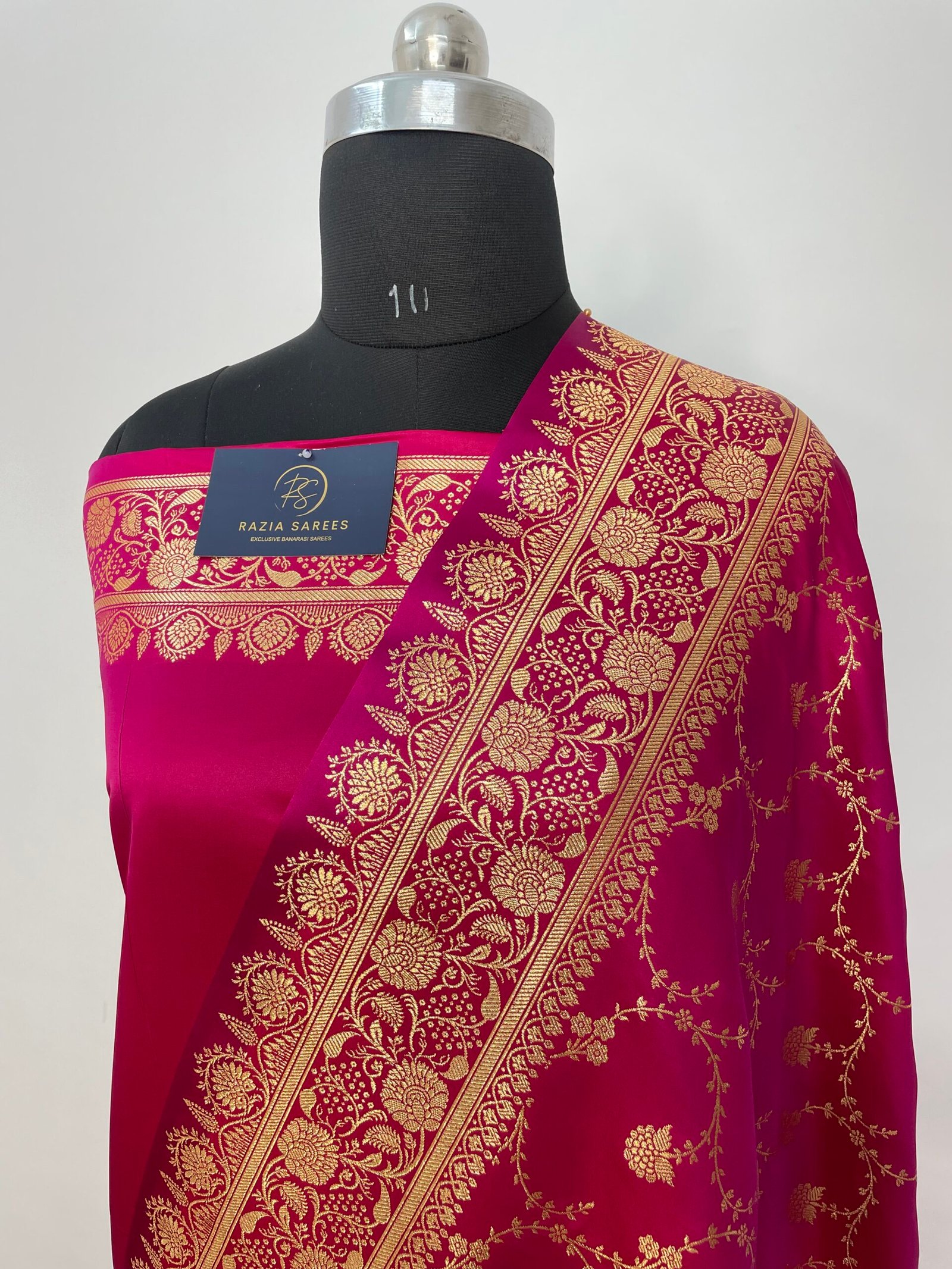 Rani Designer Jaal Satin Katan Silk Saree