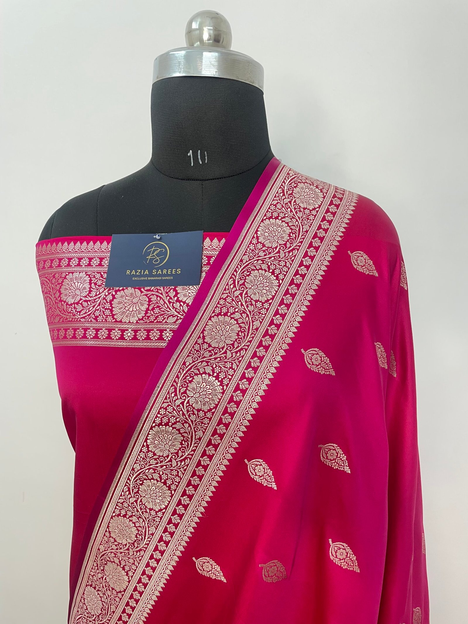 Rani Pink Boota Mashru Katan Silk Saree