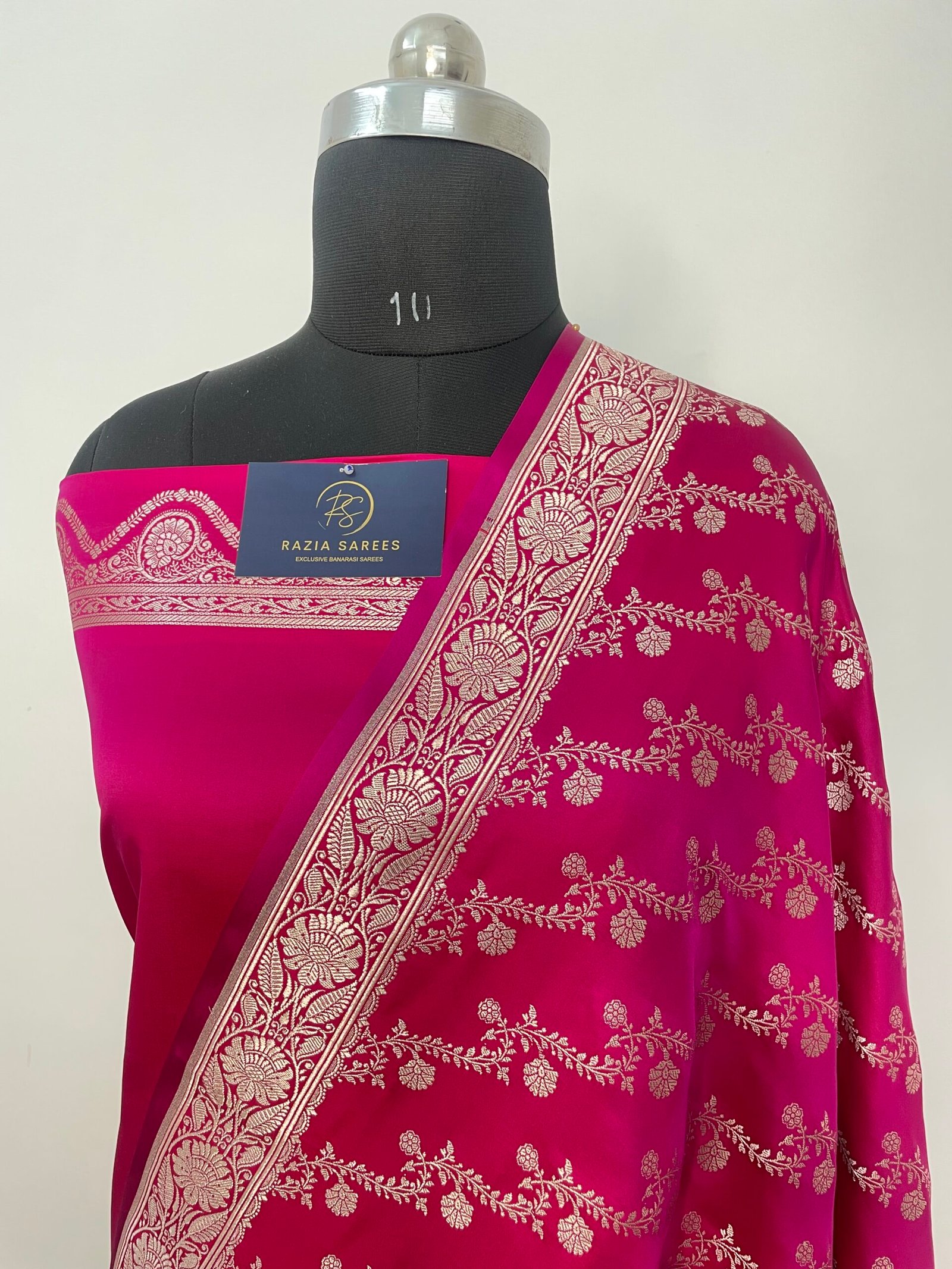 Rani Pink Aada Mashru Katan Silk Saree