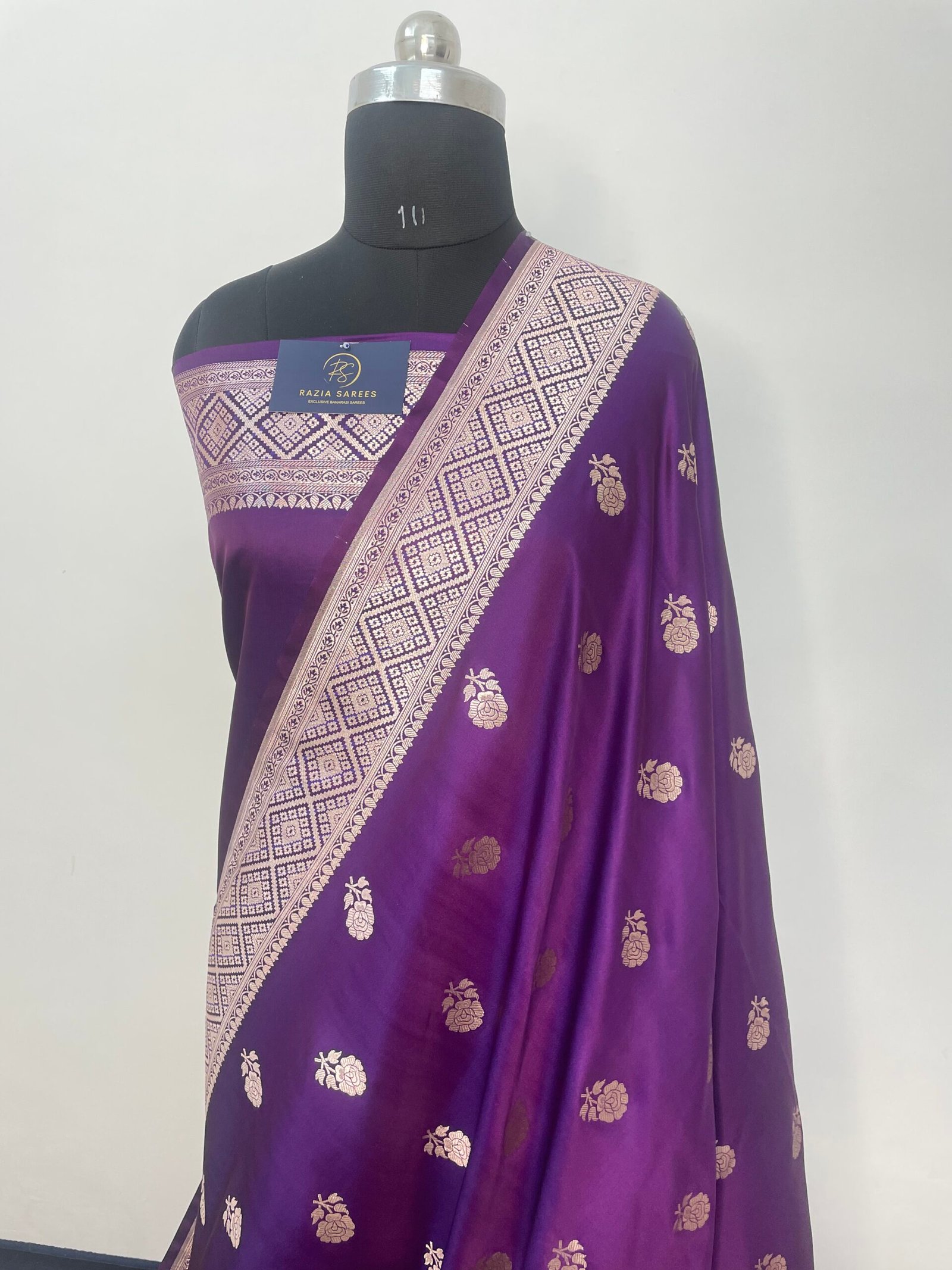 Begani Boota Mashru Katan Silk Saree - Image 2