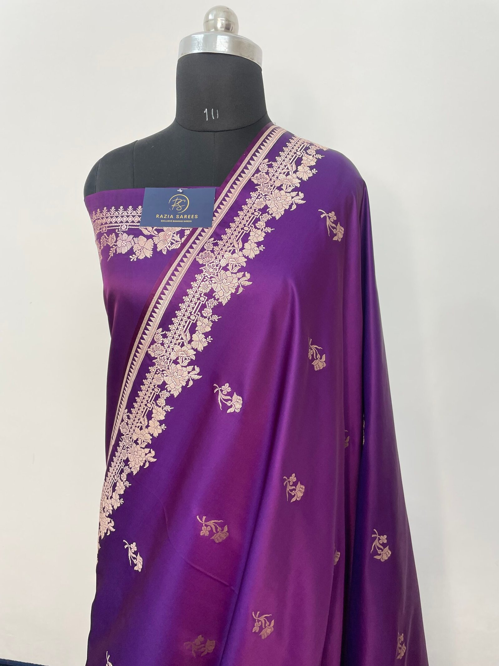 B. Begani Boota Mashru Katan Silk Saree - Image 2