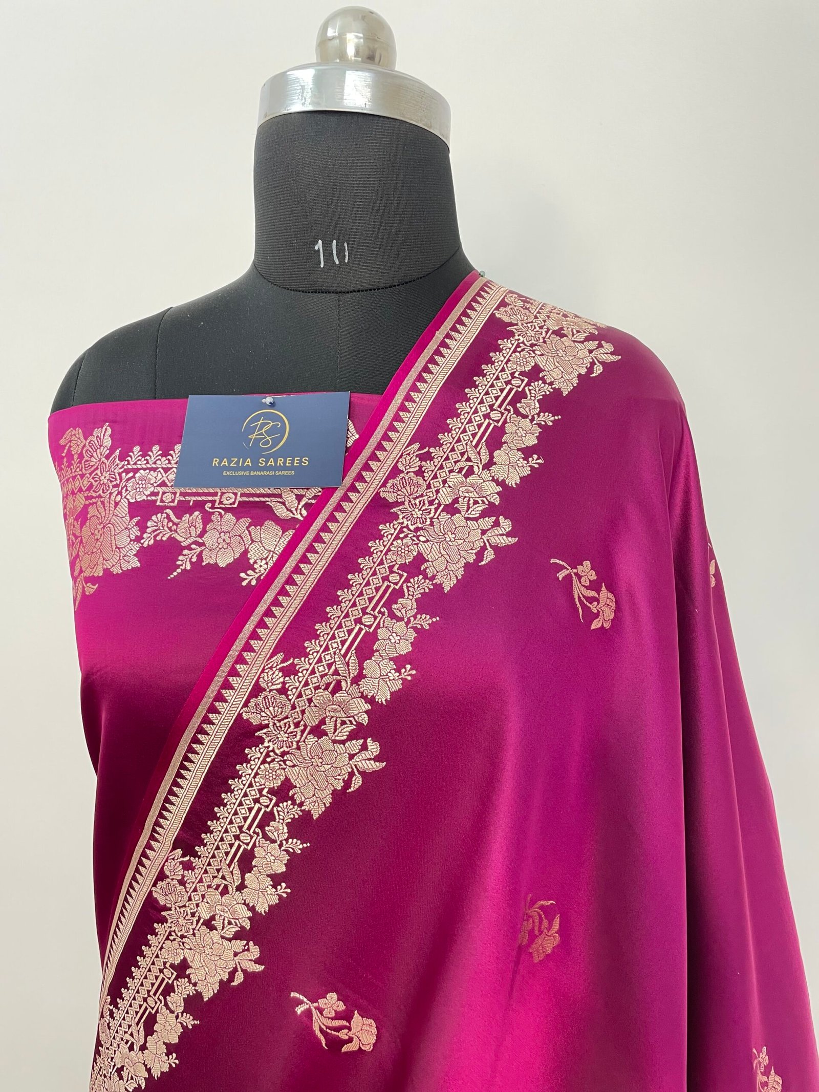 Purple Designer Boota Mashru Katan Silk Saree