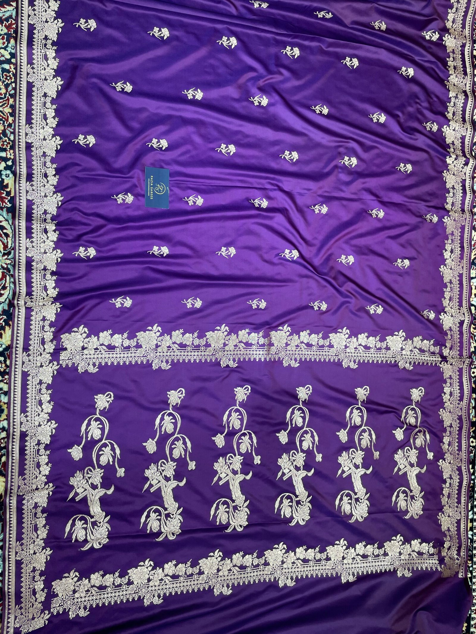 B. Begani Boota Mashru Katan Silk Saree - Image 4