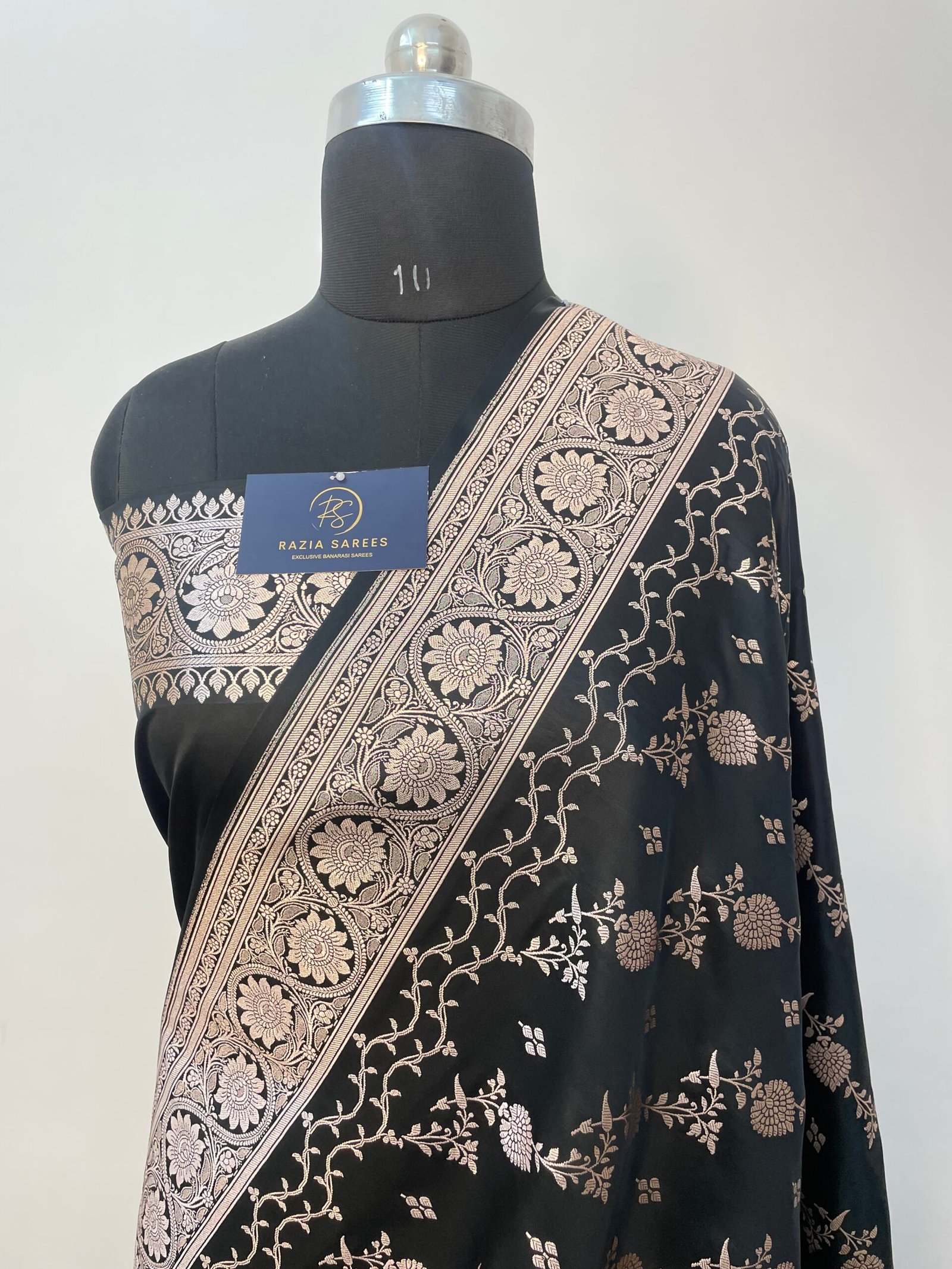 Black Designer Aada Mashru Katan Silk Saree