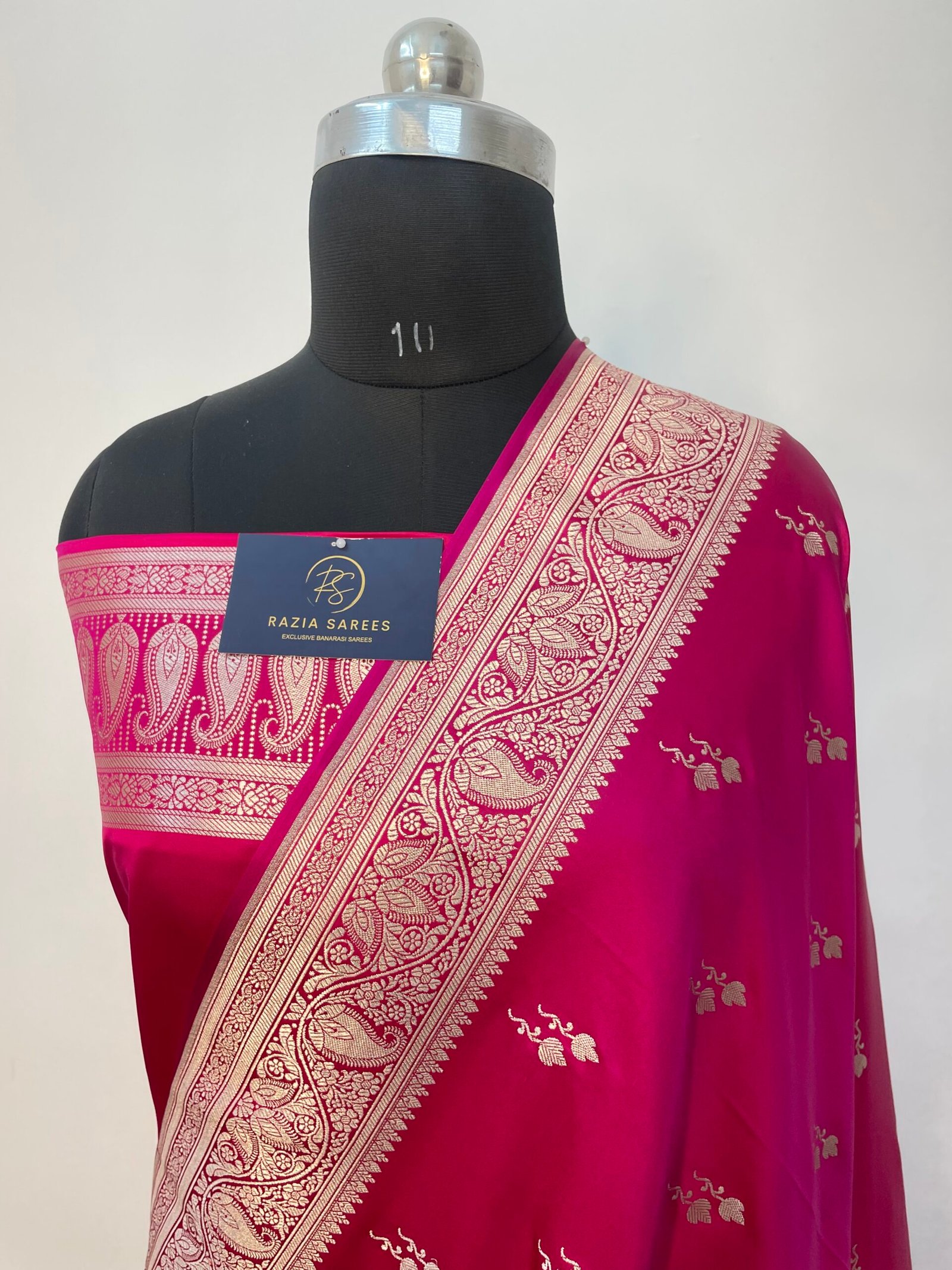 Rani Pink Designer Boota Mashru Katan Silk Saree