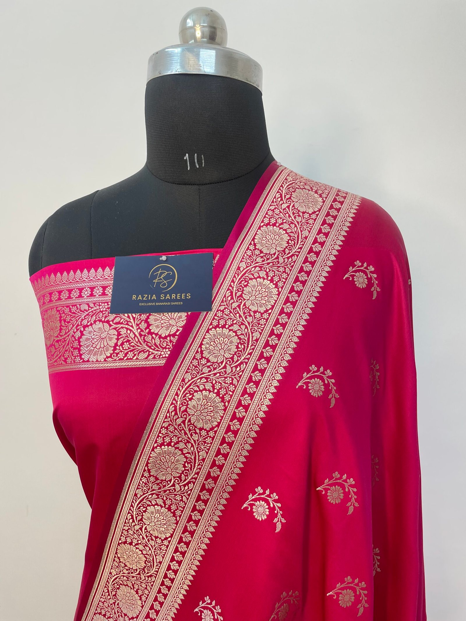 Rani Pink Designer Boota Mashru Katan Silk Saree