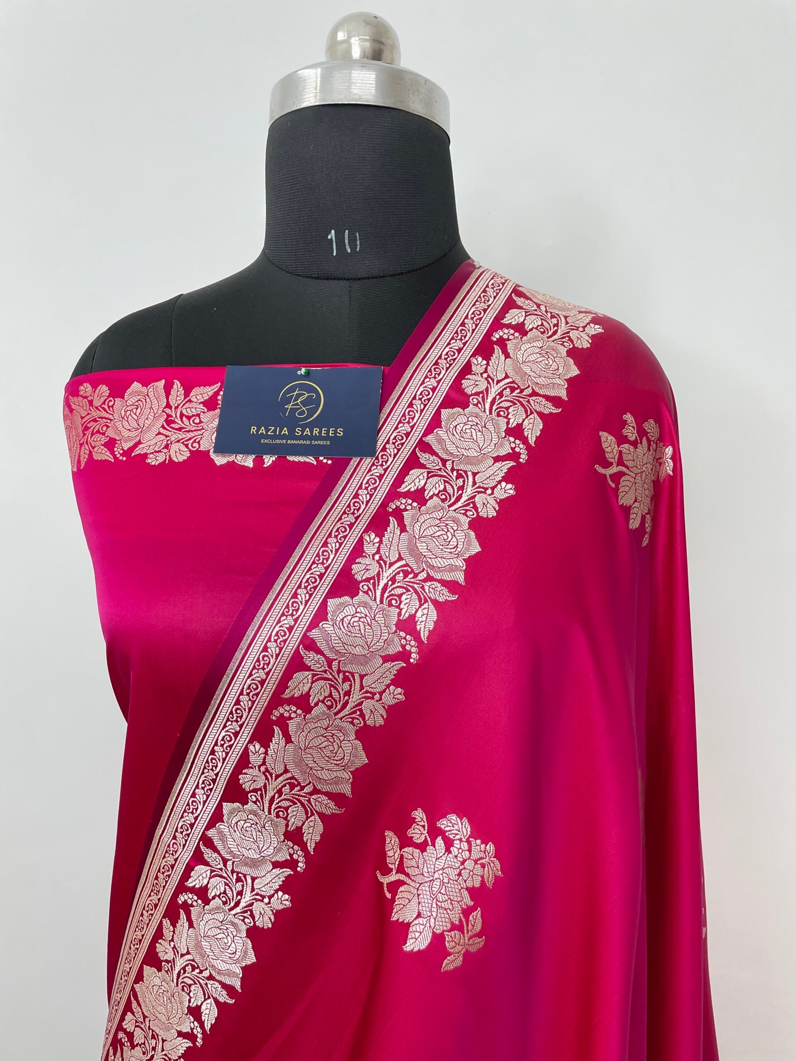 Rani Pink Designer Boota Mashru Katan Silk Saree
