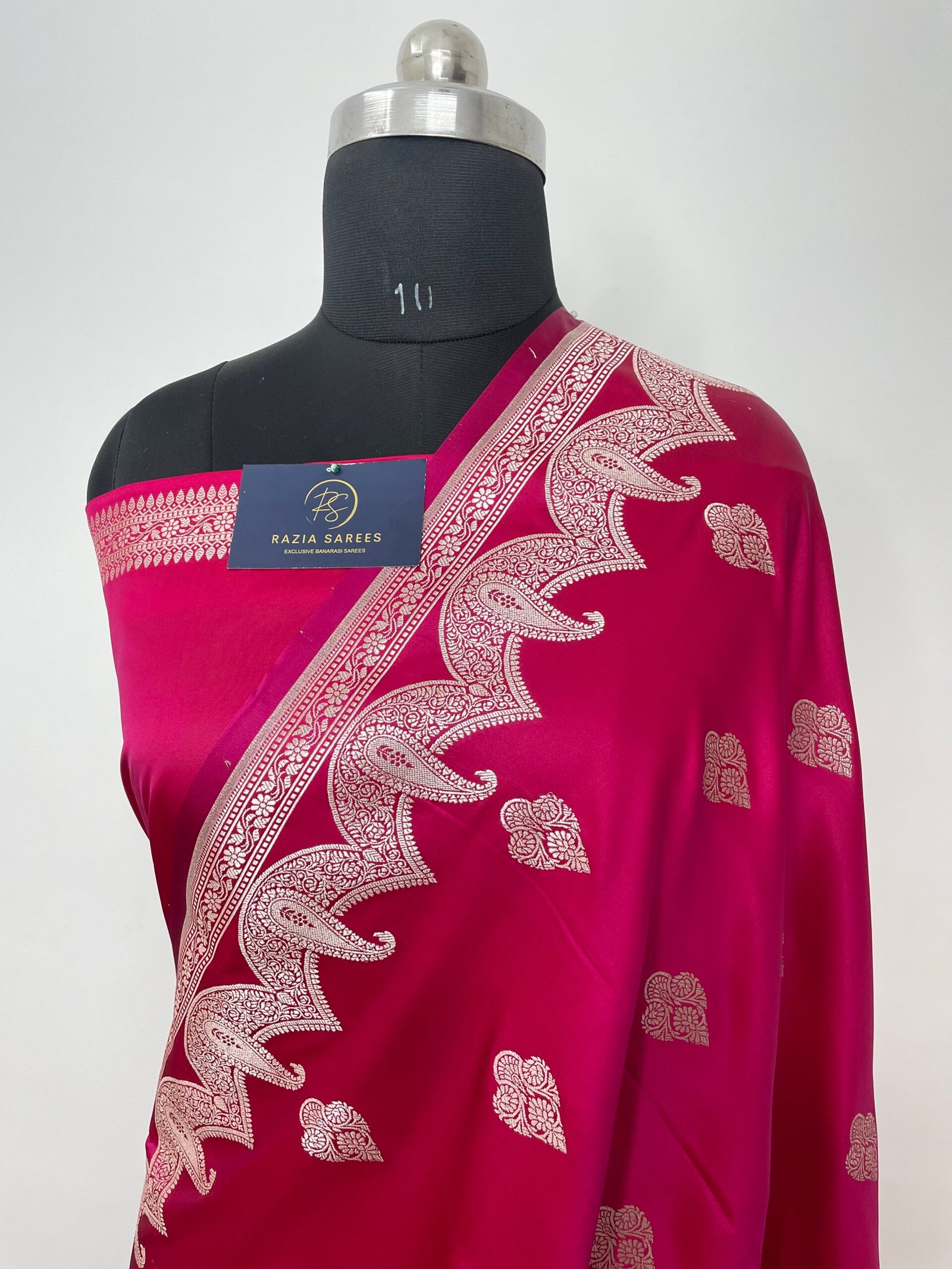 Rani Pink Designer Boota Mashru Katan Silk Saree