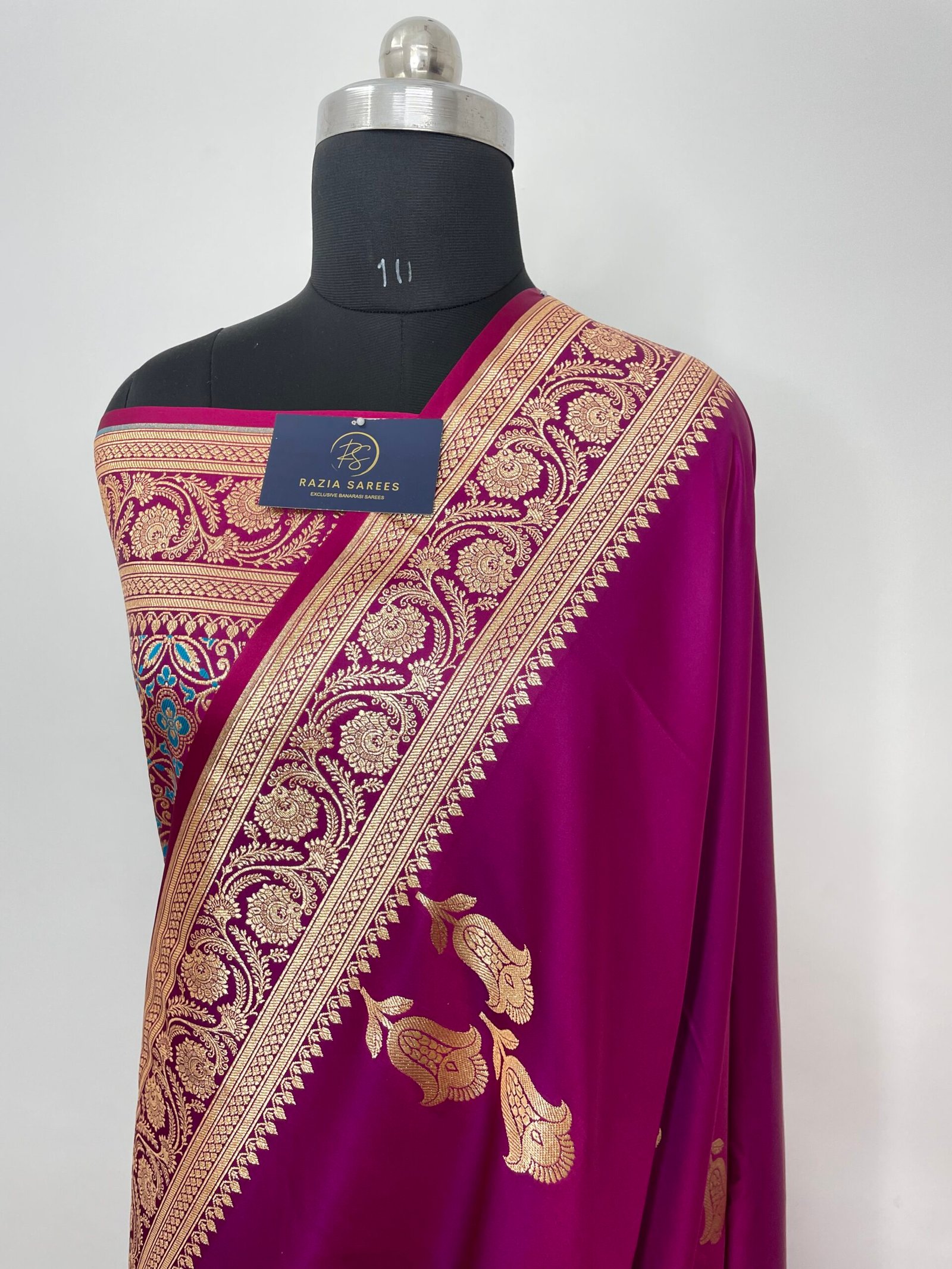Purple Memory Jacart Designer Satin Katan Silk Saree