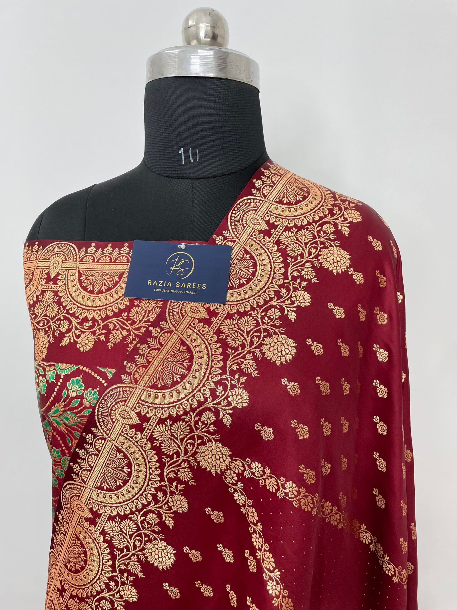 Mehroon Memory Jacart Designer Satin Katan Silk Saree