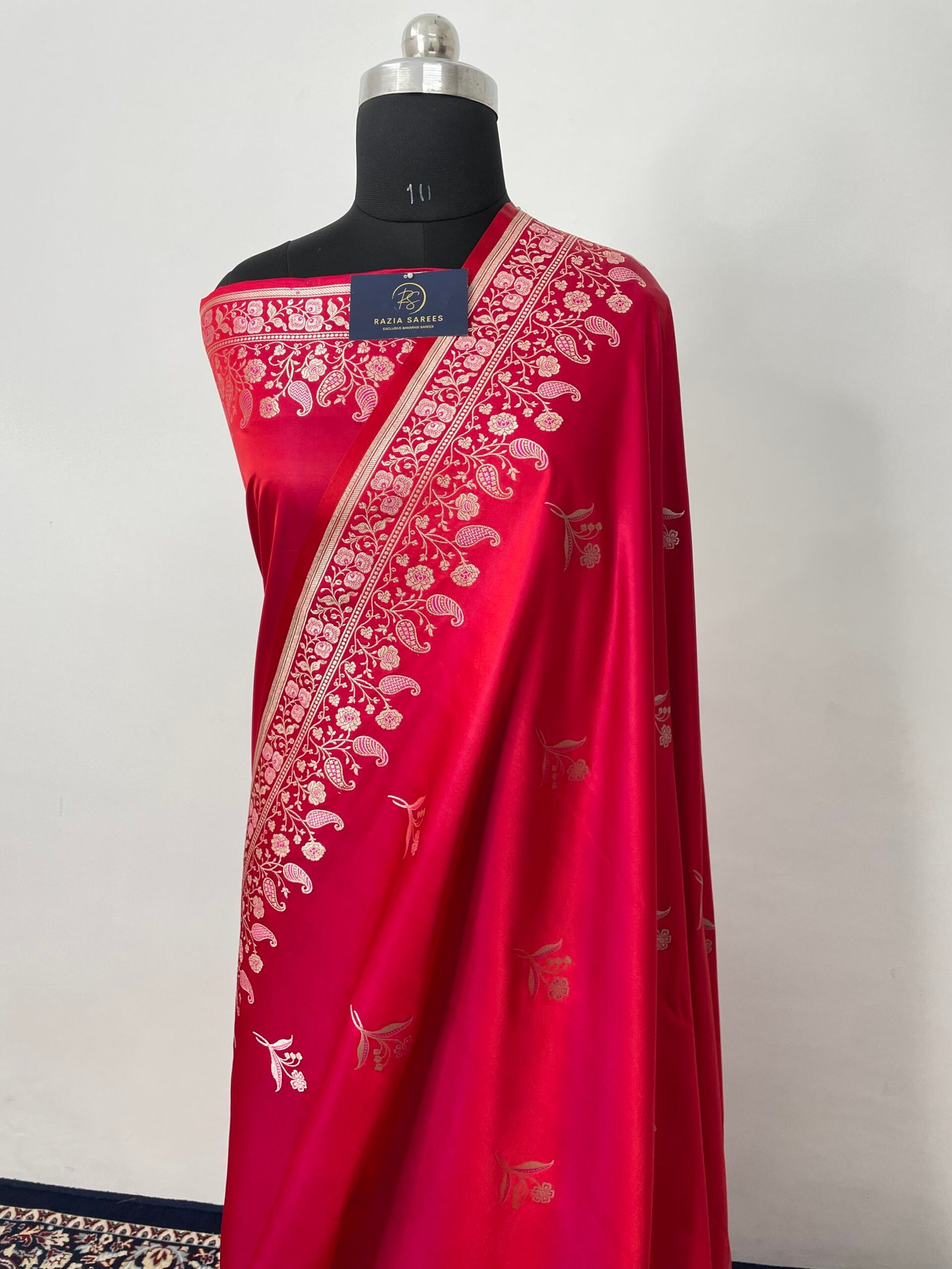 Strawberry Designer Meenakari Buta Mashru Katan Silk - Image 2