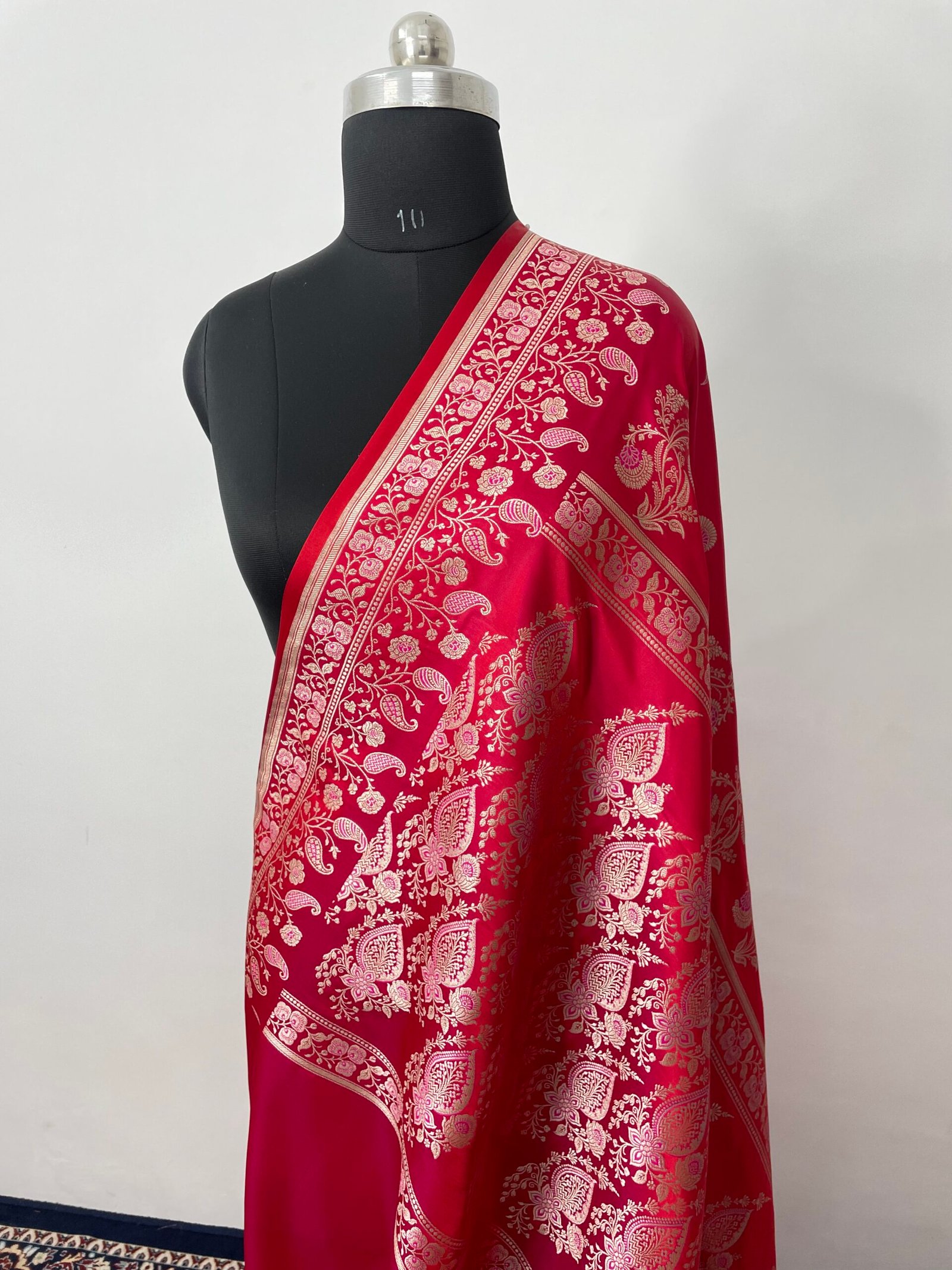 Strawberry Designer Meenakari Buta Mashru Katan Silk - Image 3