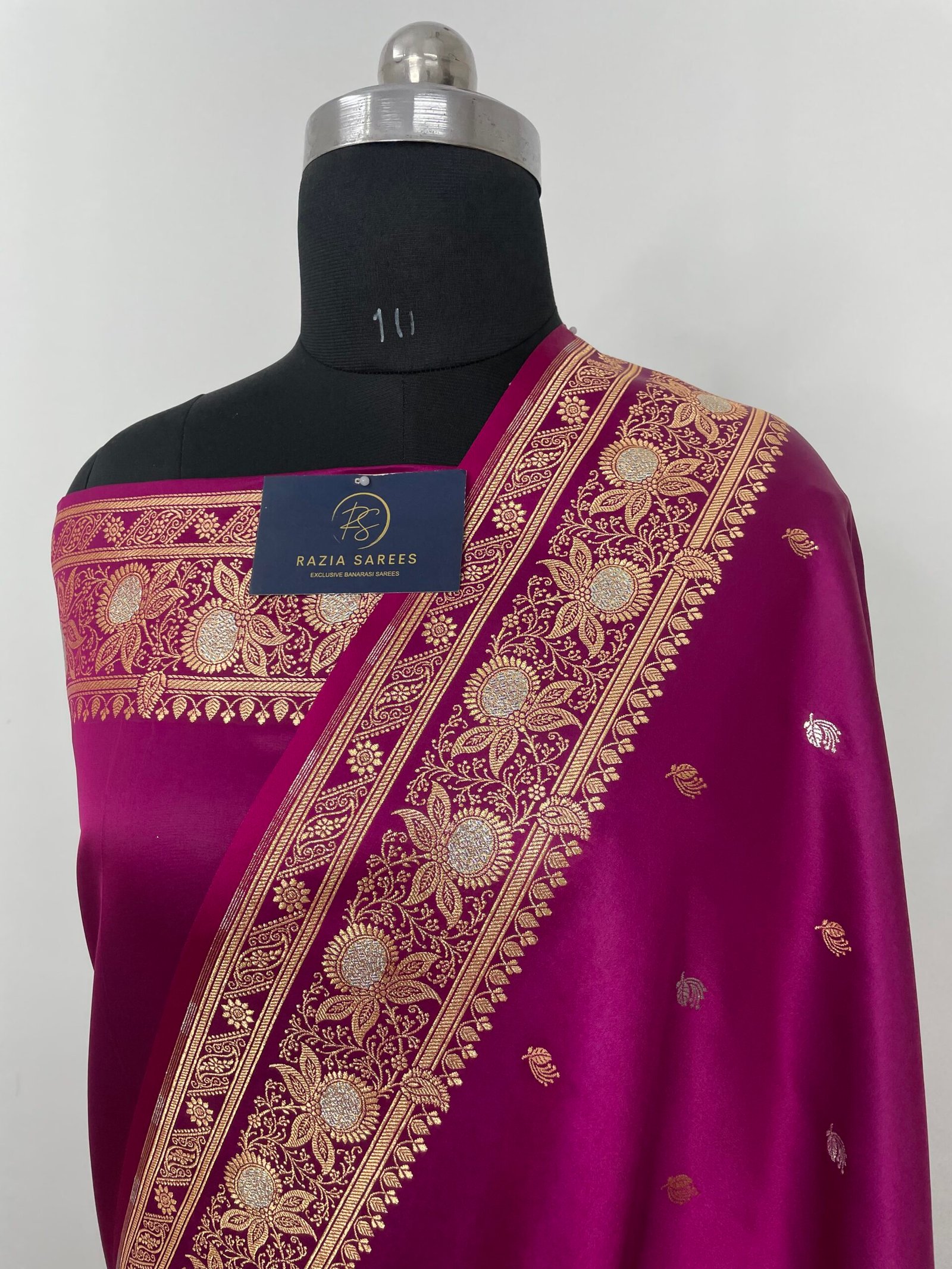 Purple Silver Gold Designer Meenakari Buti Satin Katan Silk