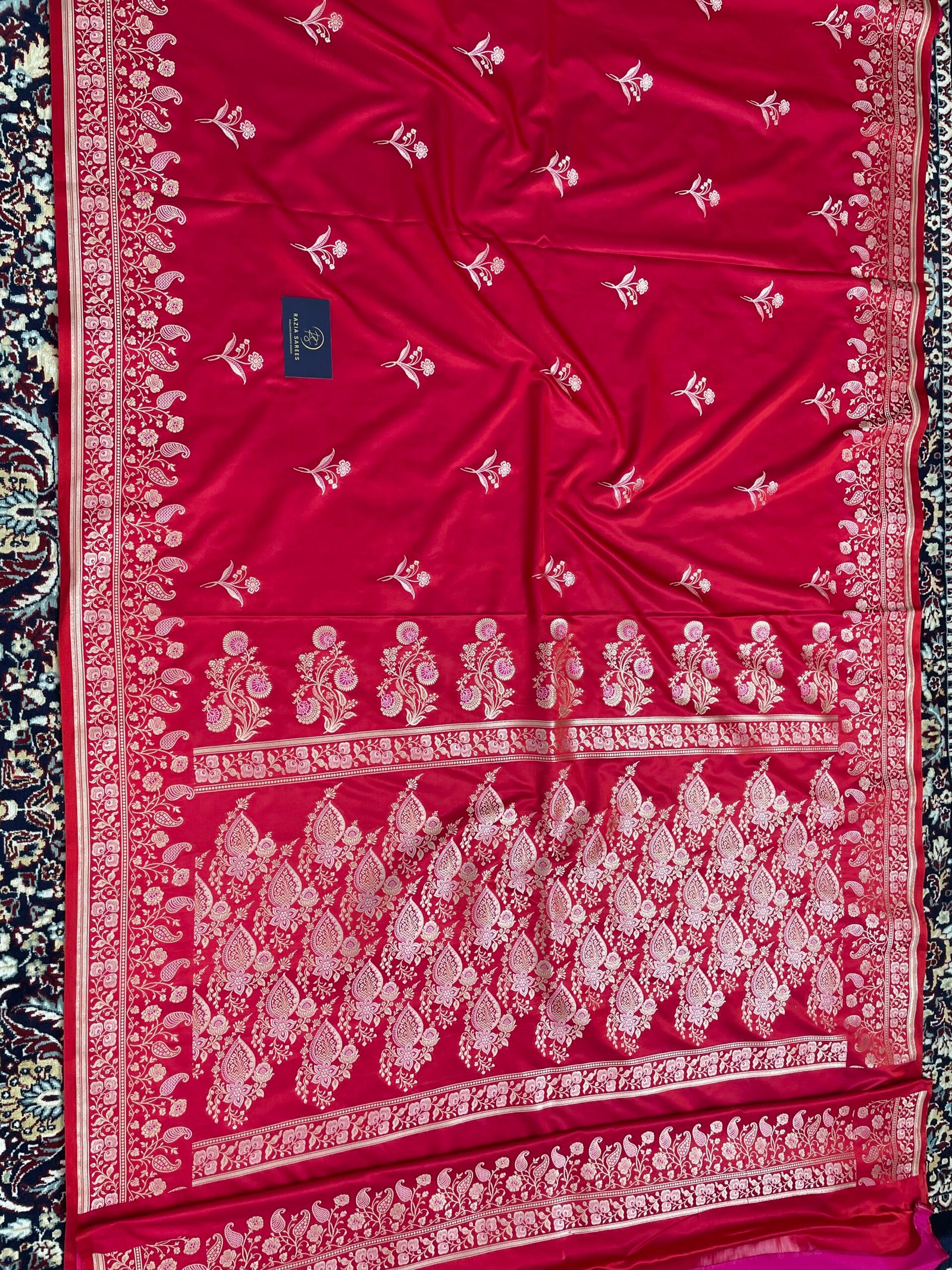 Strawberry Designer Meenakari Buta Mashru Katan Silk - Image 4