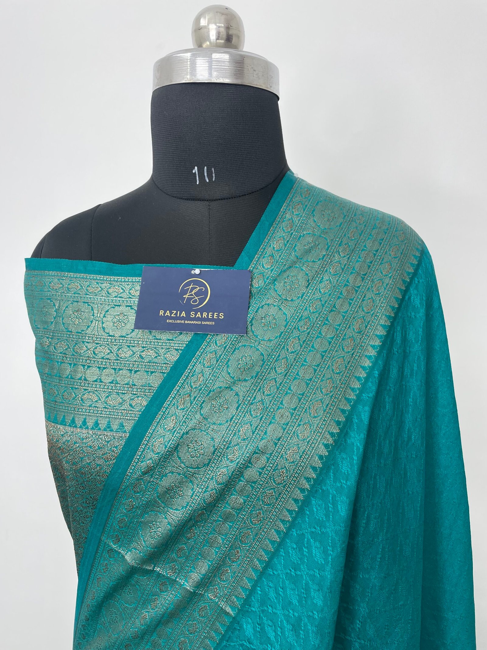 Sea Green Semi Khaddi Georgette Silk Saree