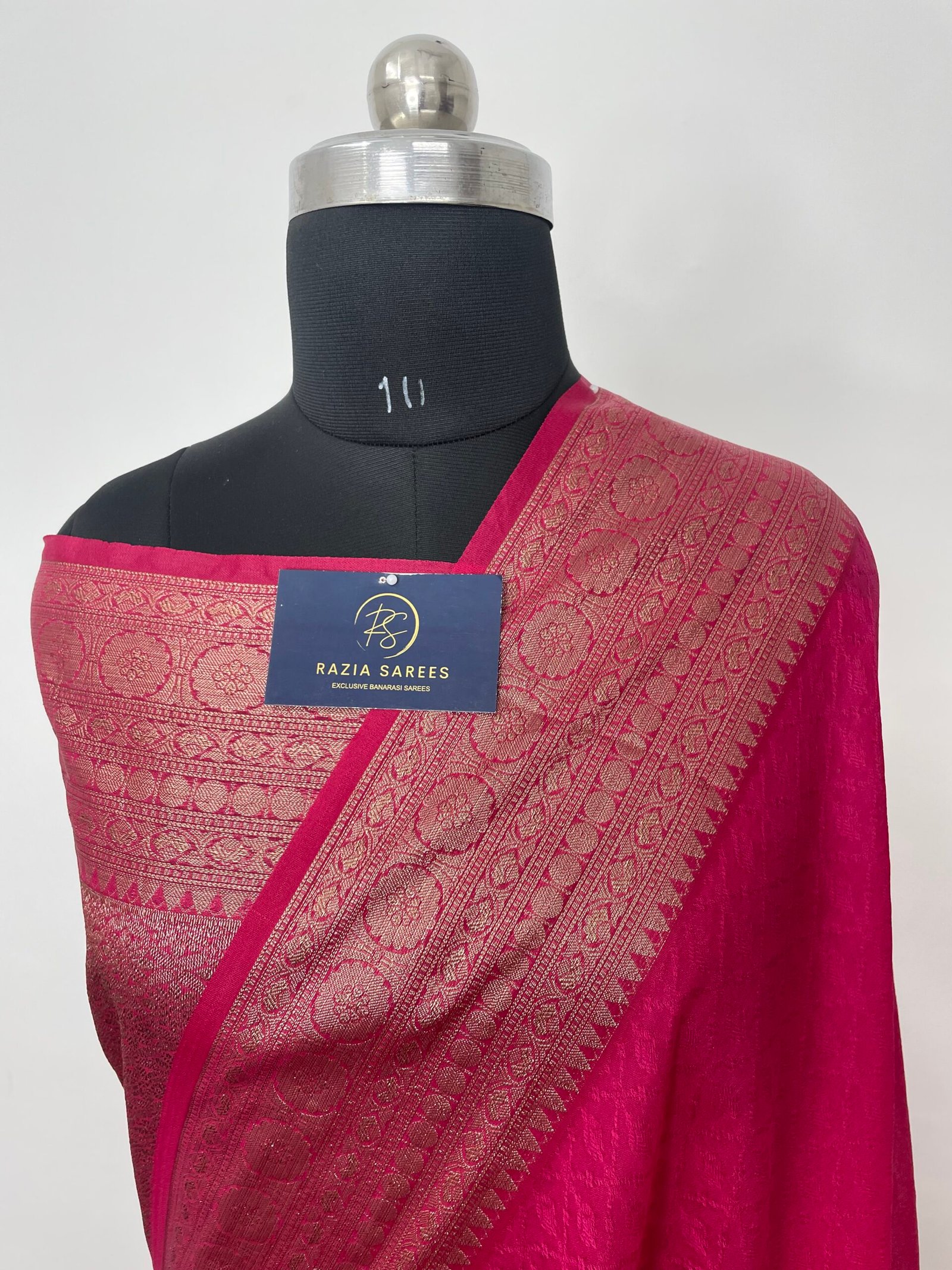 Strawberry Semi Khaddi Georgette Silk Saree
