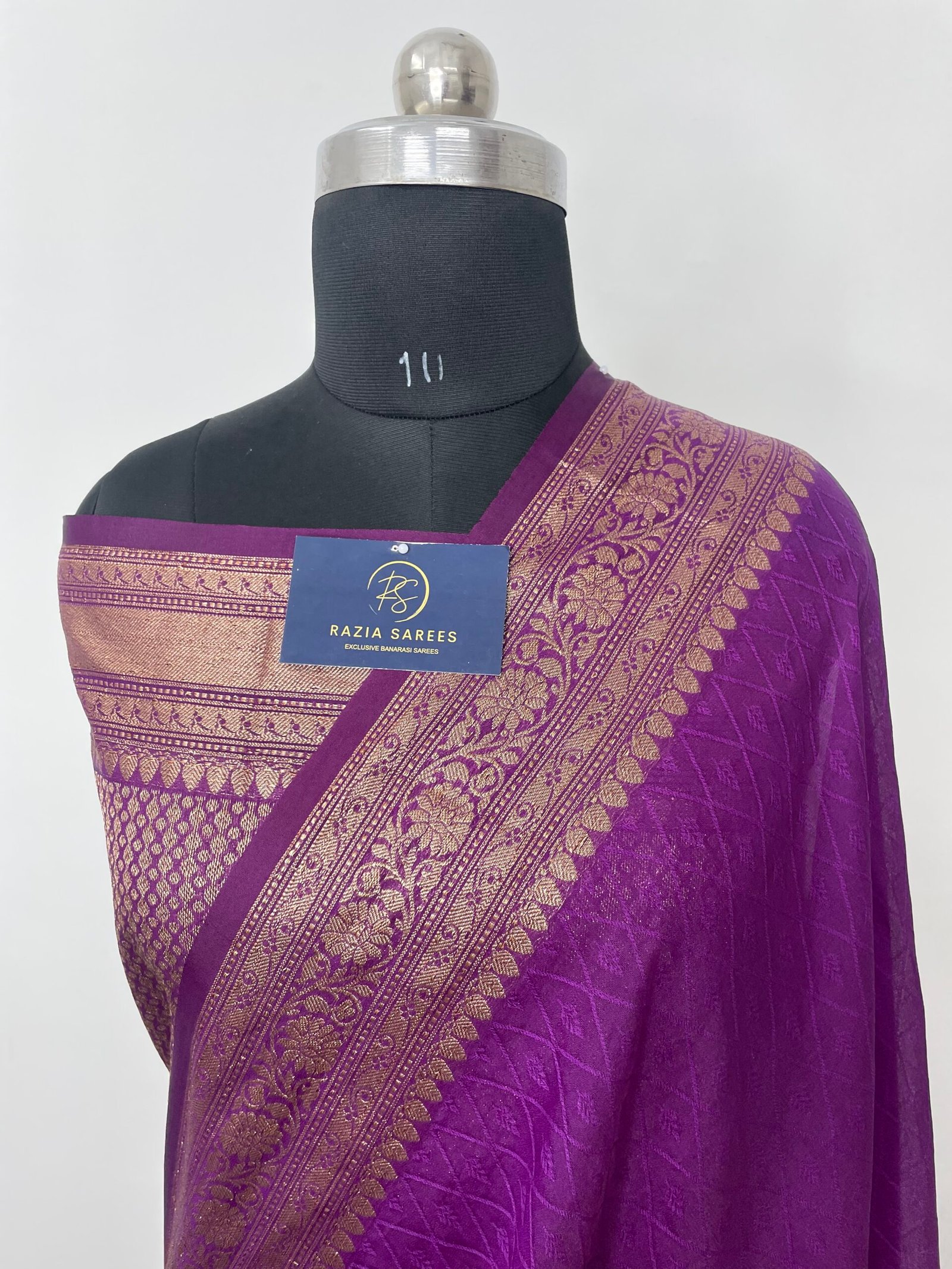Begani Semi Khaddi Georgette Silk Saree