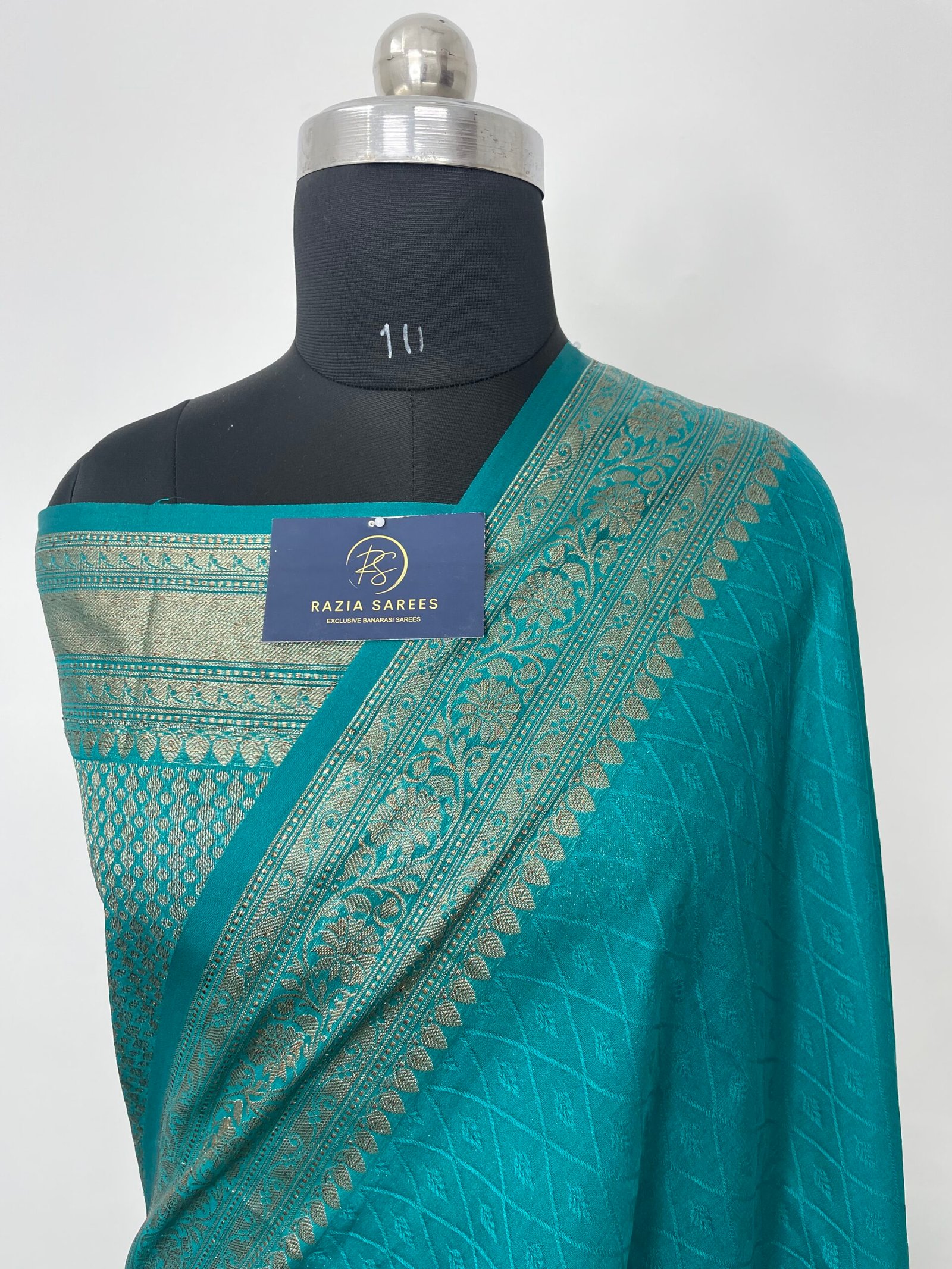 Sea Green Semi Khaddi Georgette Silk Saree