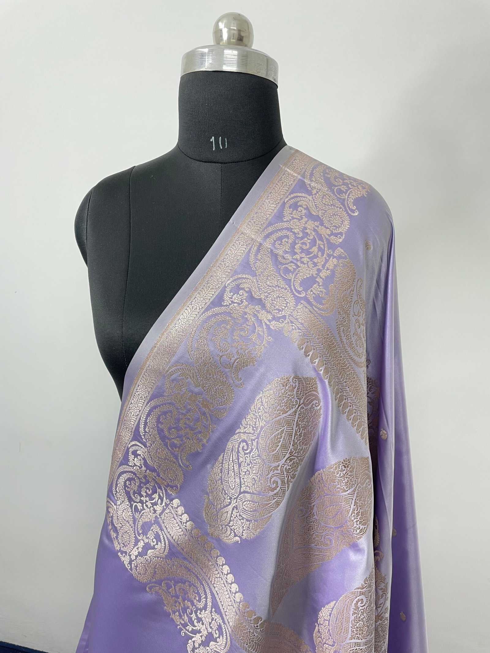 Baby Purple Mashru Katan Silk Saree - Image 3