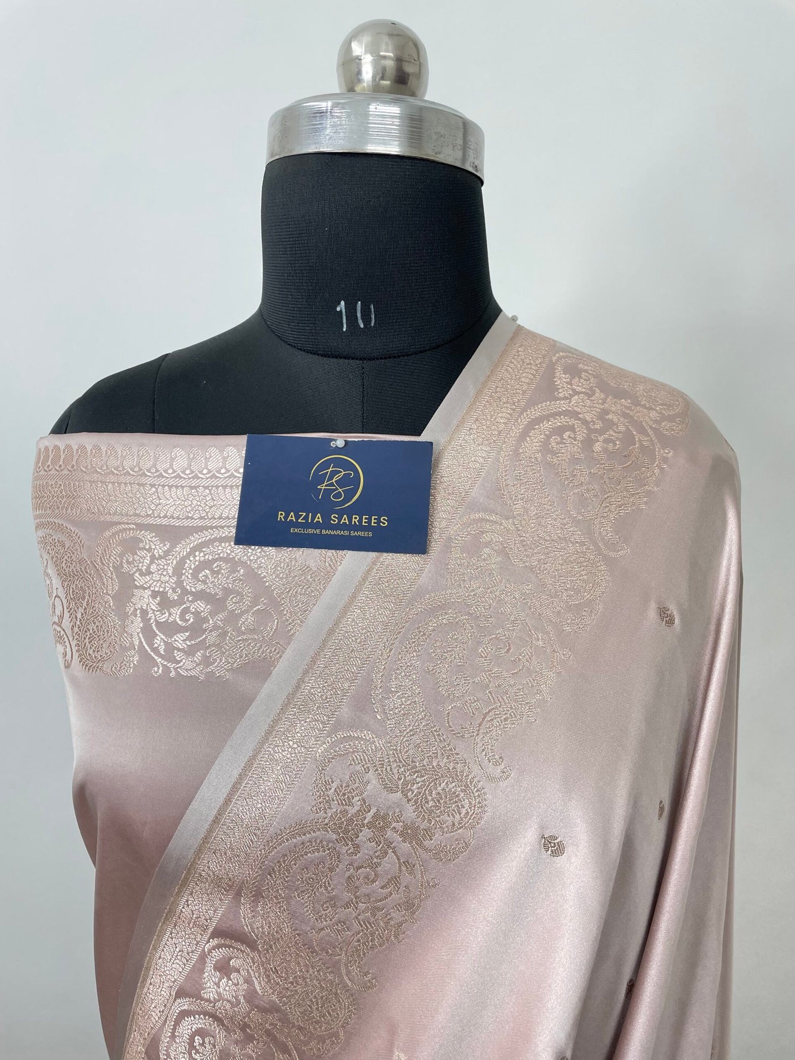 Baby Golden Mashru Katan Silk Saree